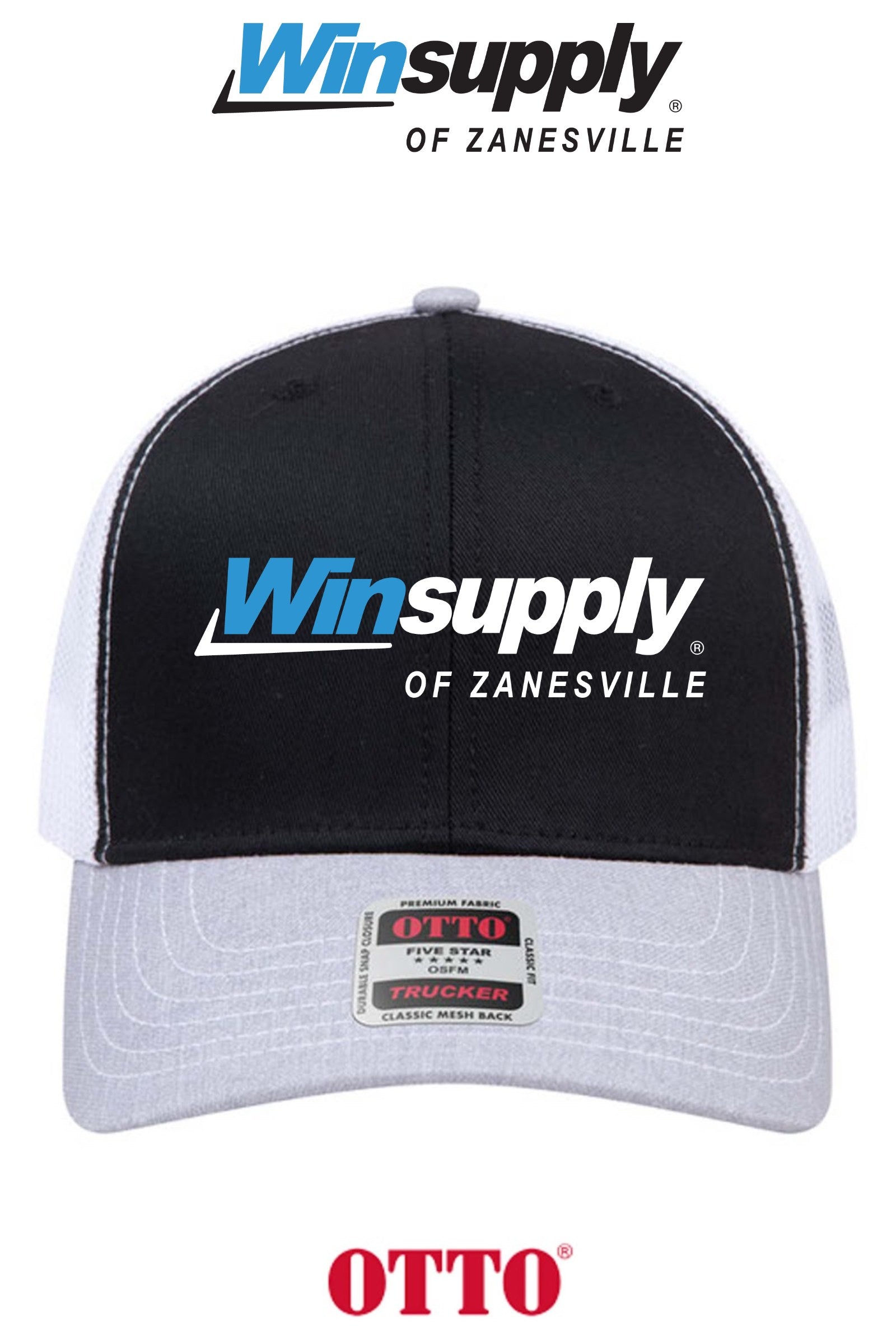 **BULK BUY SPECIAL** OTTO CAP® 6 Panel Mid Profile Mesh Back Trucker Hat - Winsupply of Zanesville