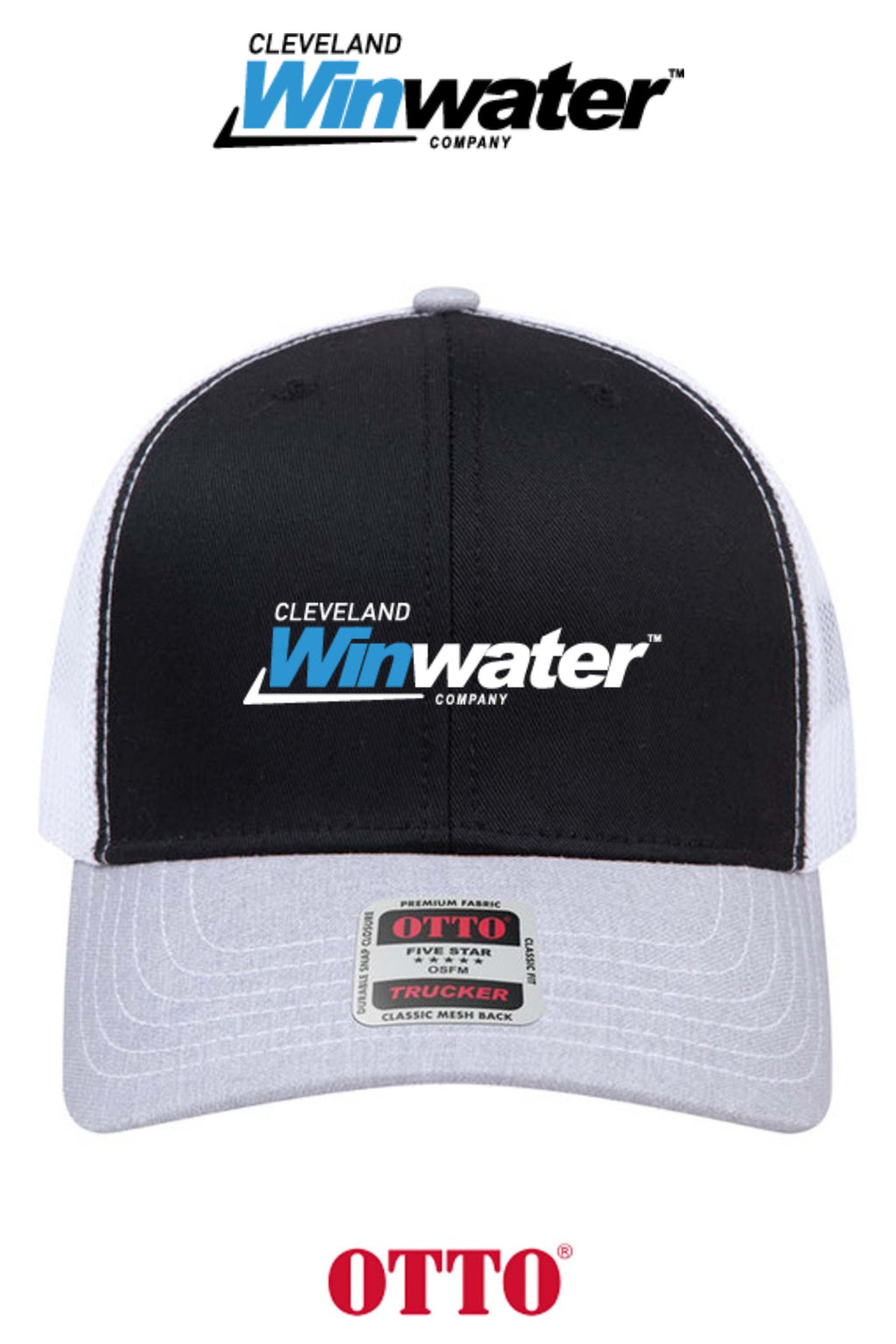 **BULK BUY SPECIAL** OTTO CAP® 6 Panel Mid Profile Mesh Back Trucker Hat - Winwater of Cleveland