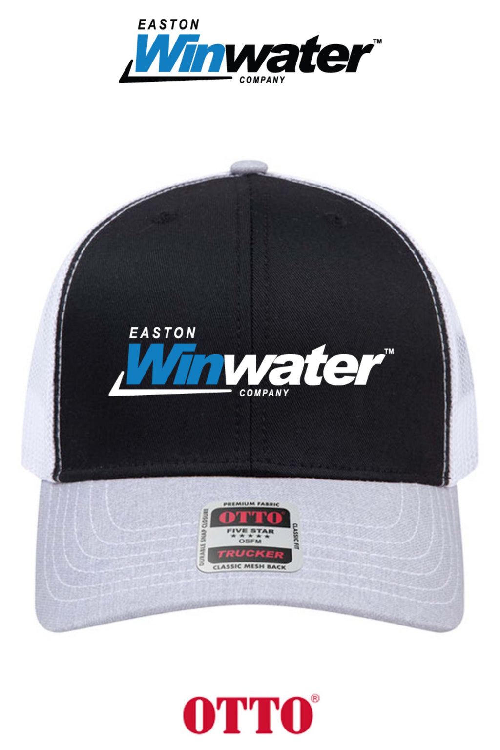 **BULK BUY SPECIAL** OTTO CAP® 6 Panel Mid Profile Mesh Back Trucker Hat - Easton Winwater