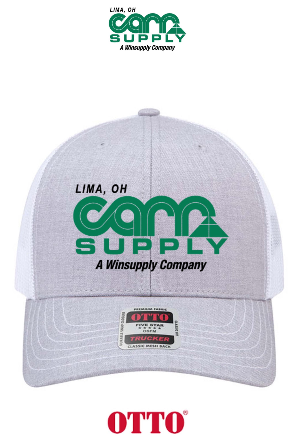 **BULK BUY SPECIAL** OTTO CAP® 6 Panel Mid Profile Mesh Back Trucker Hat - Carr Supply - Lima