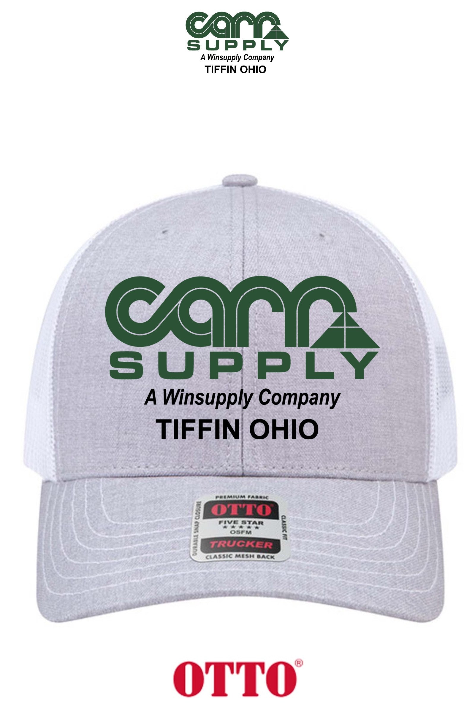 **BULK BUY SPECIAL** OTTO CAP® 6 Panel Mid Profile Mesh Back Trucker Hat - Carr Supply - Tiffin