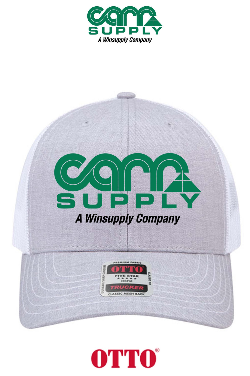 **BULK BUY SPECIAL** OTTO CAP® 6 Panel Mid Profile Mesh Back Trucker Hat - Carr Supply - Xenia