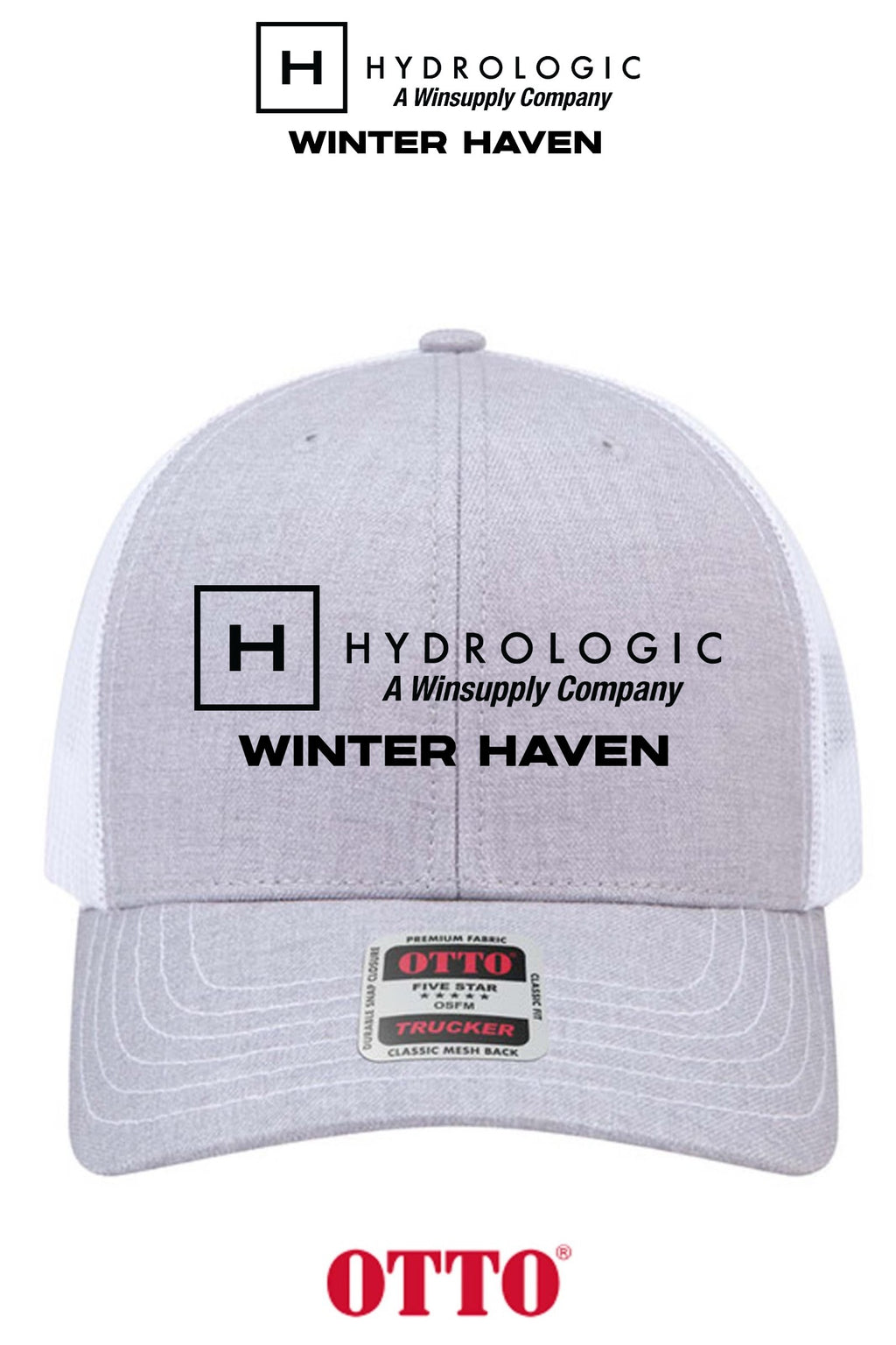 **BULK BUY SPECIAL** OTTO CAP® 6 Panel Mid Profile Mesh Back Trucker Hat - Winsupply of Winter Haven