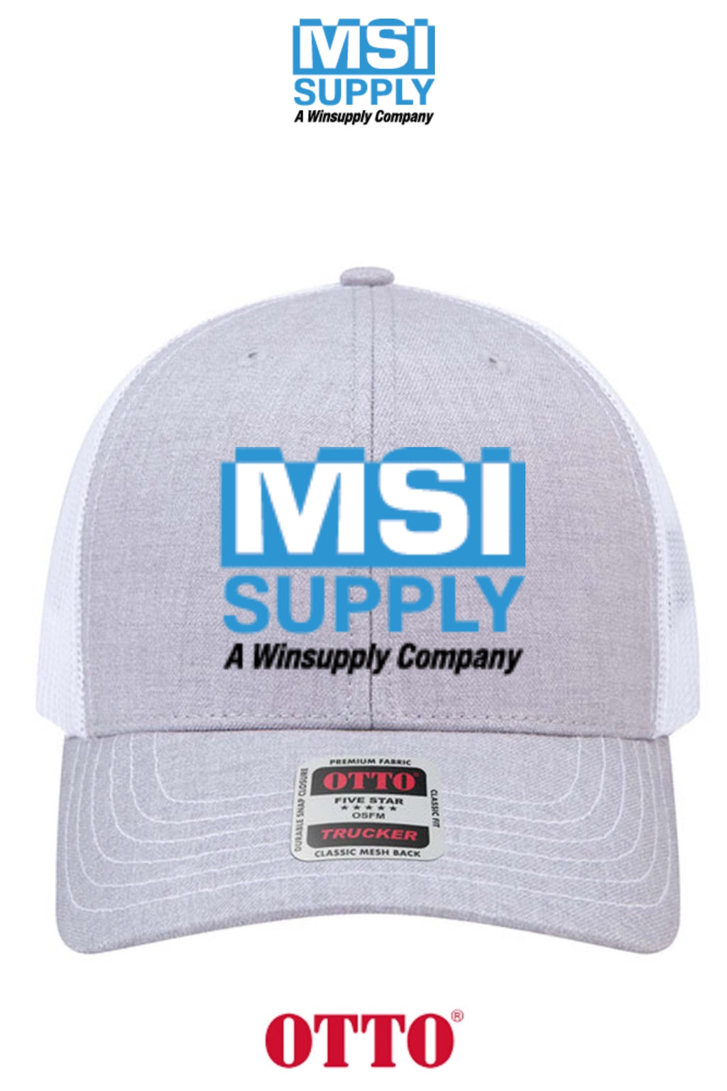 **BULK BUY SPECIAL** OTTO CAP® 6 Panel Mid Profile Mesh Back Trucker Hat - MSI Supply Houston