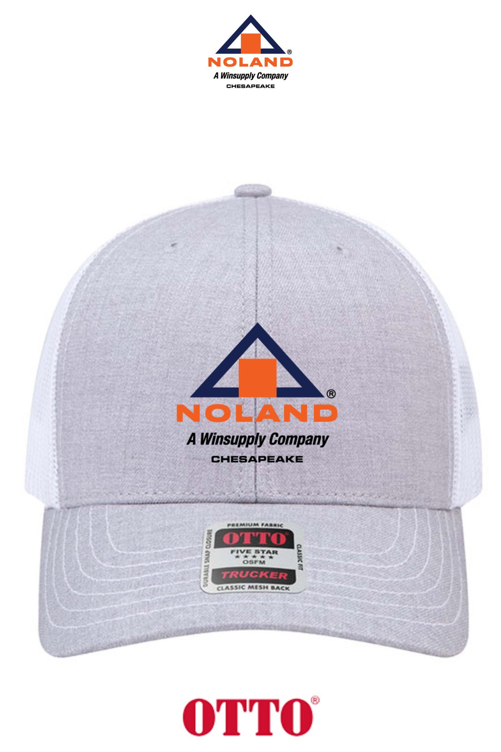 **BULK BUY SPECIAL** OTTO CAP® 6 Panel Mid Profile Mesh Back Trucker Hat - Noland Company Chesapeake