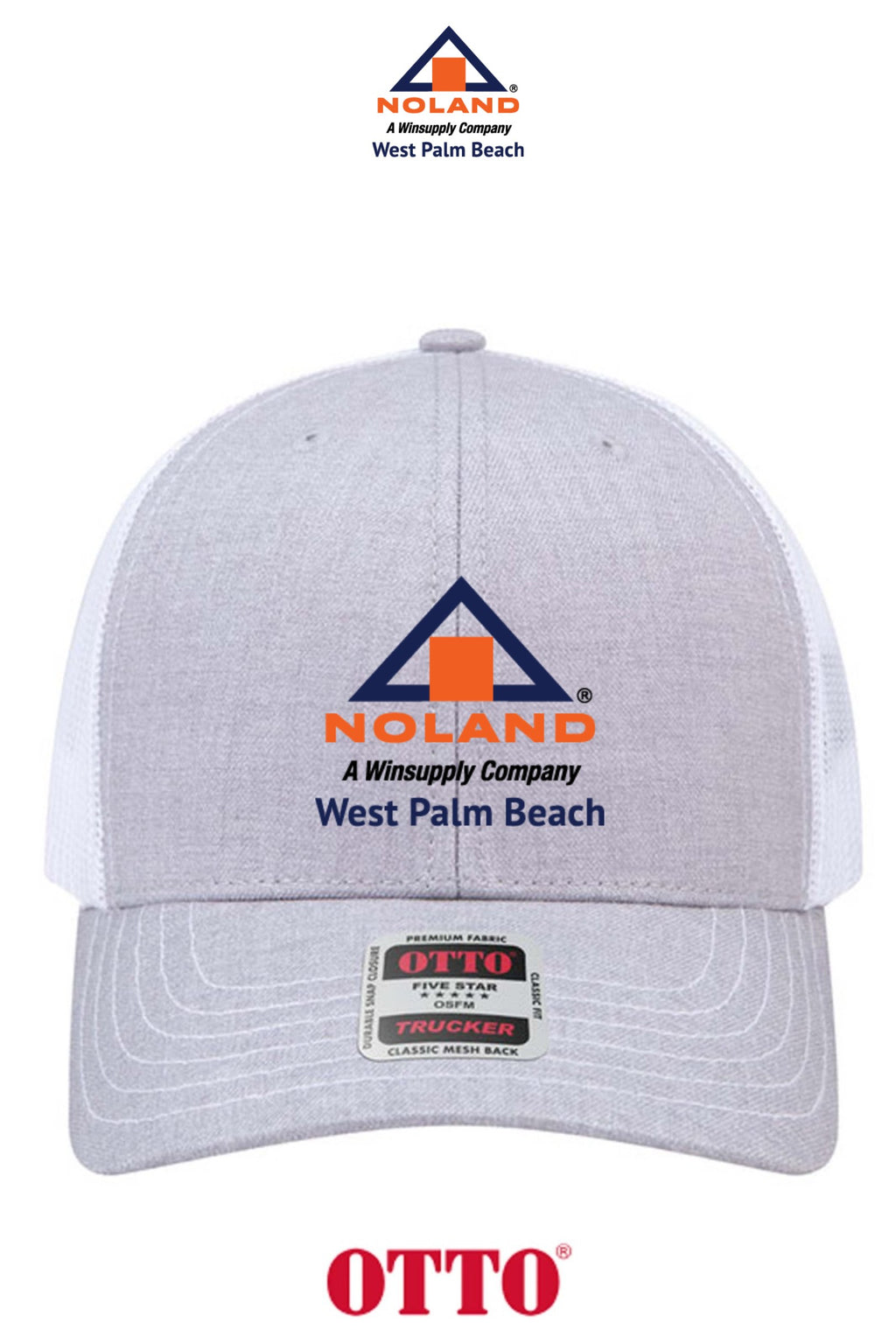 **BULK BUY SPECIAL** OTTO CAP® 6 Panel Mid Profile Mesh Back Trucker Hat - Noland West Palm Beach