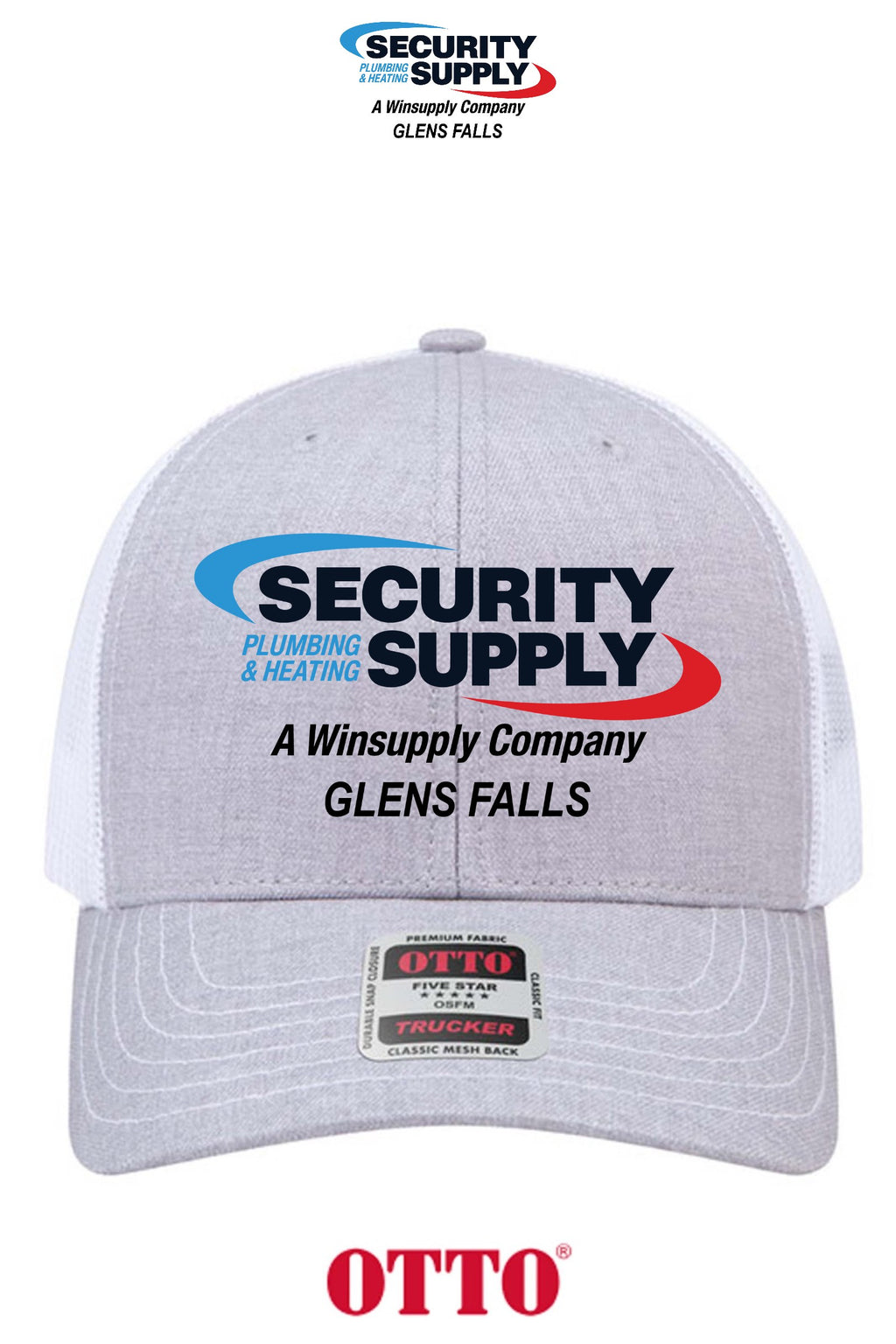 **BULK BUY SPECIAL** OTTO CAP® 6 Panel Mid Profile Mesh Back Trucker Hat - SPHS Glens Falls