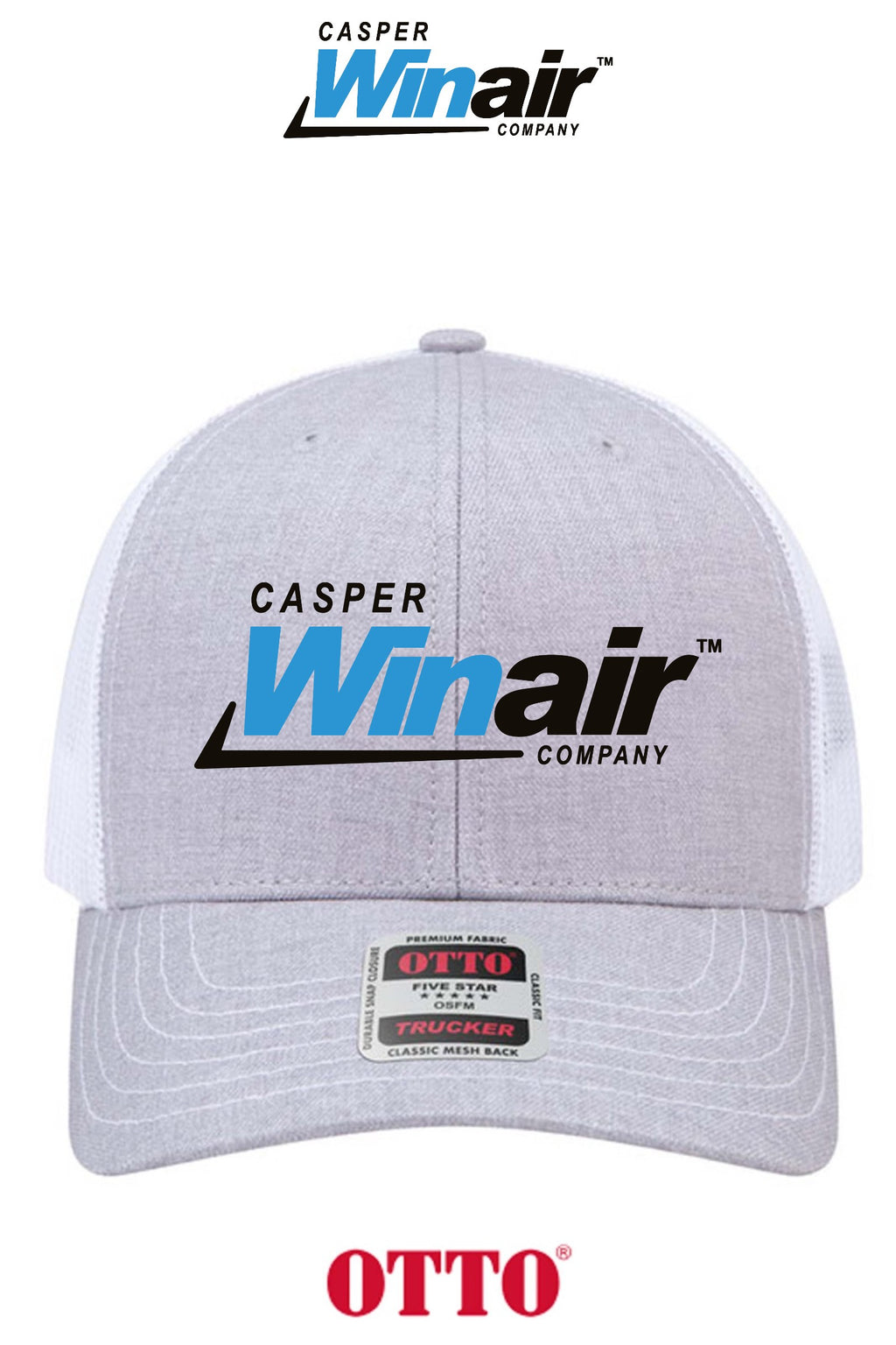 **BULK BUY SPECIAL** OTTO CAP® 6 Panel Mid Profile Mesh Back Trucker Hat - Casper Winair