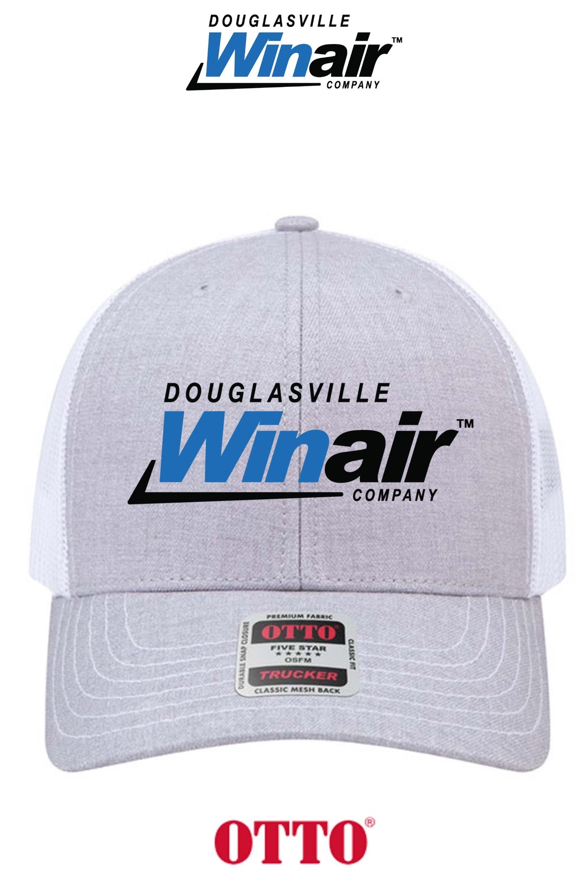 **BULK BUY SPECIAL** OTTO CAP® 6 Panel Mid Profile Mesh Back Trucker Hat - Douglasville Winair