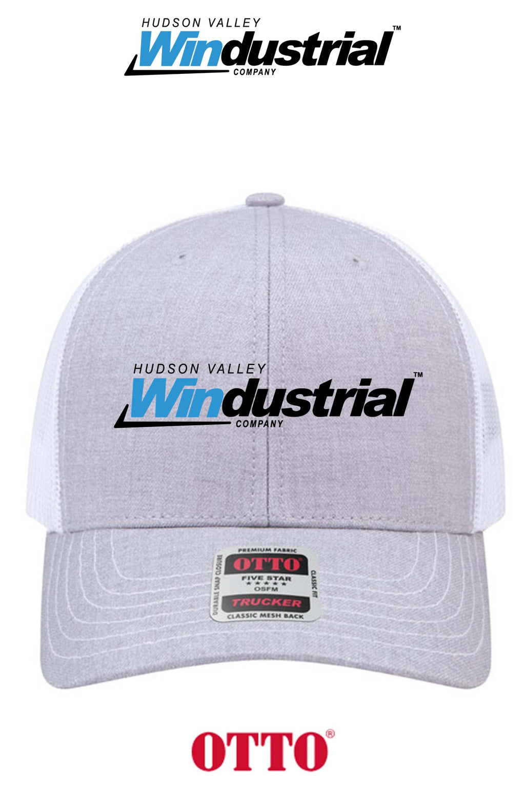 **BULK BUY SPECIAL** OTTO CAP® 6 Panel Mid Profile Mesh Back Trucker Hat - Hudson Valley Windustrial