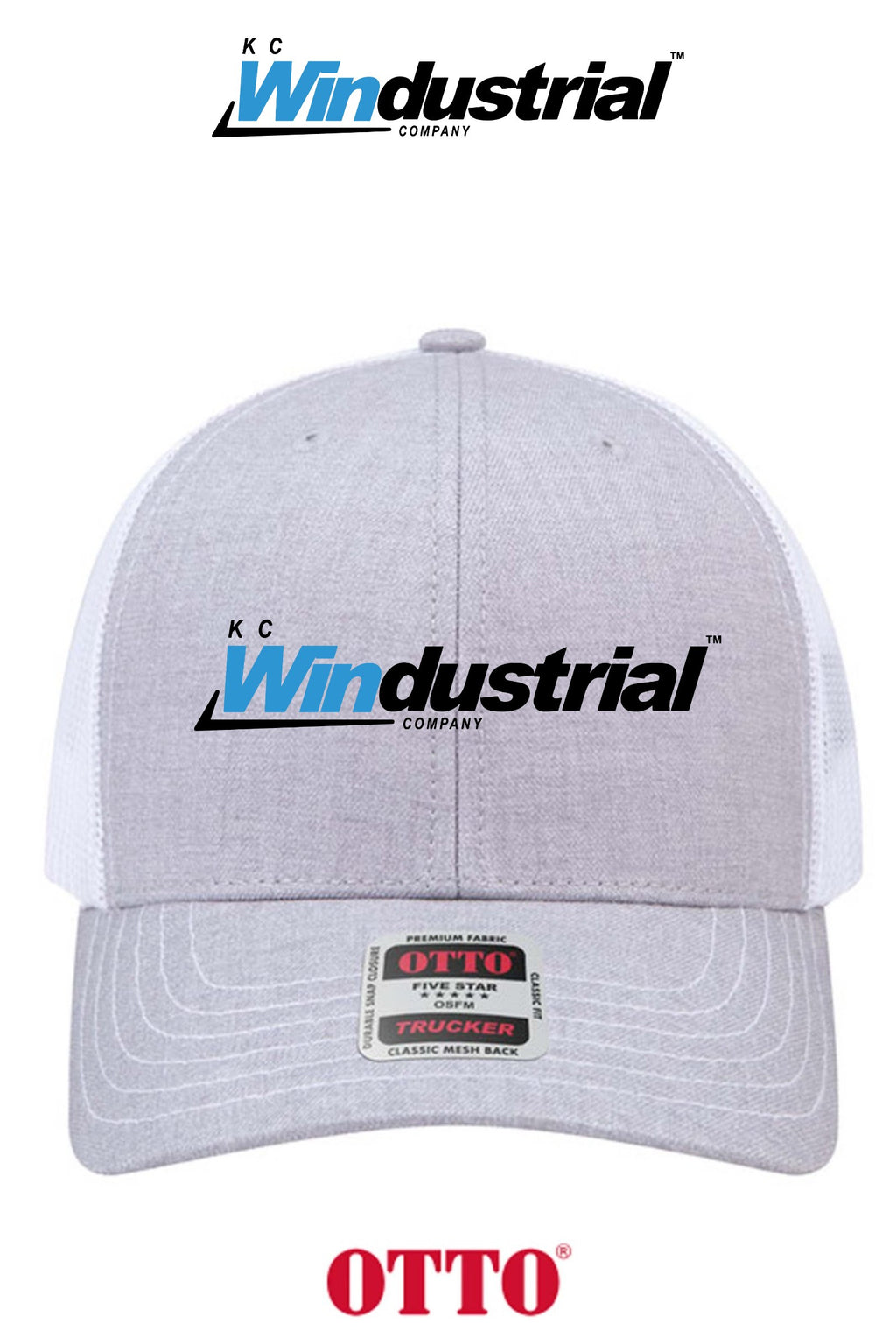 **BULK BUY SPECIAL** OTTO CAP® 6 Panel Mid Profile Mesh Back Trucker Hat - KC Windustrial