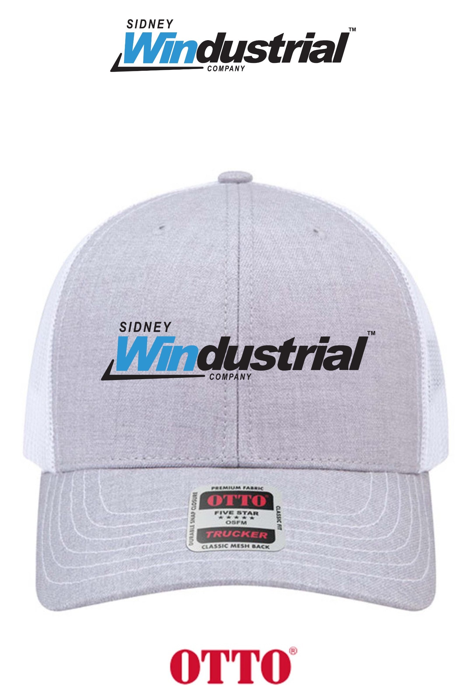 **BULK BUY SPECIAL** OTTO CAP® 6 Panel Mid Profile Mesh Back Trucker Hat - Sidney Windustrial