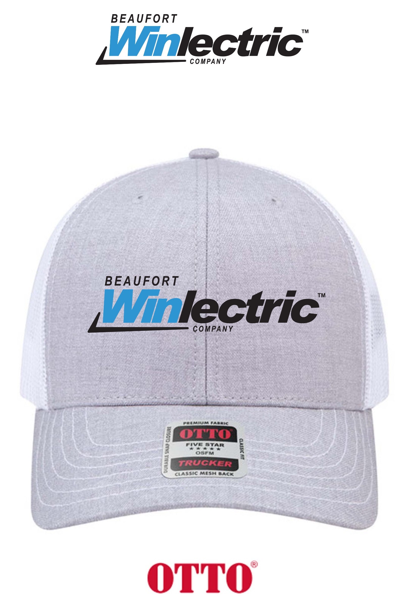 **BULK BUY SPECIAL** OTTO CAP® 6 Panel Mid Profile Mesh Back Trucker Hat - Beaufort Winlectric