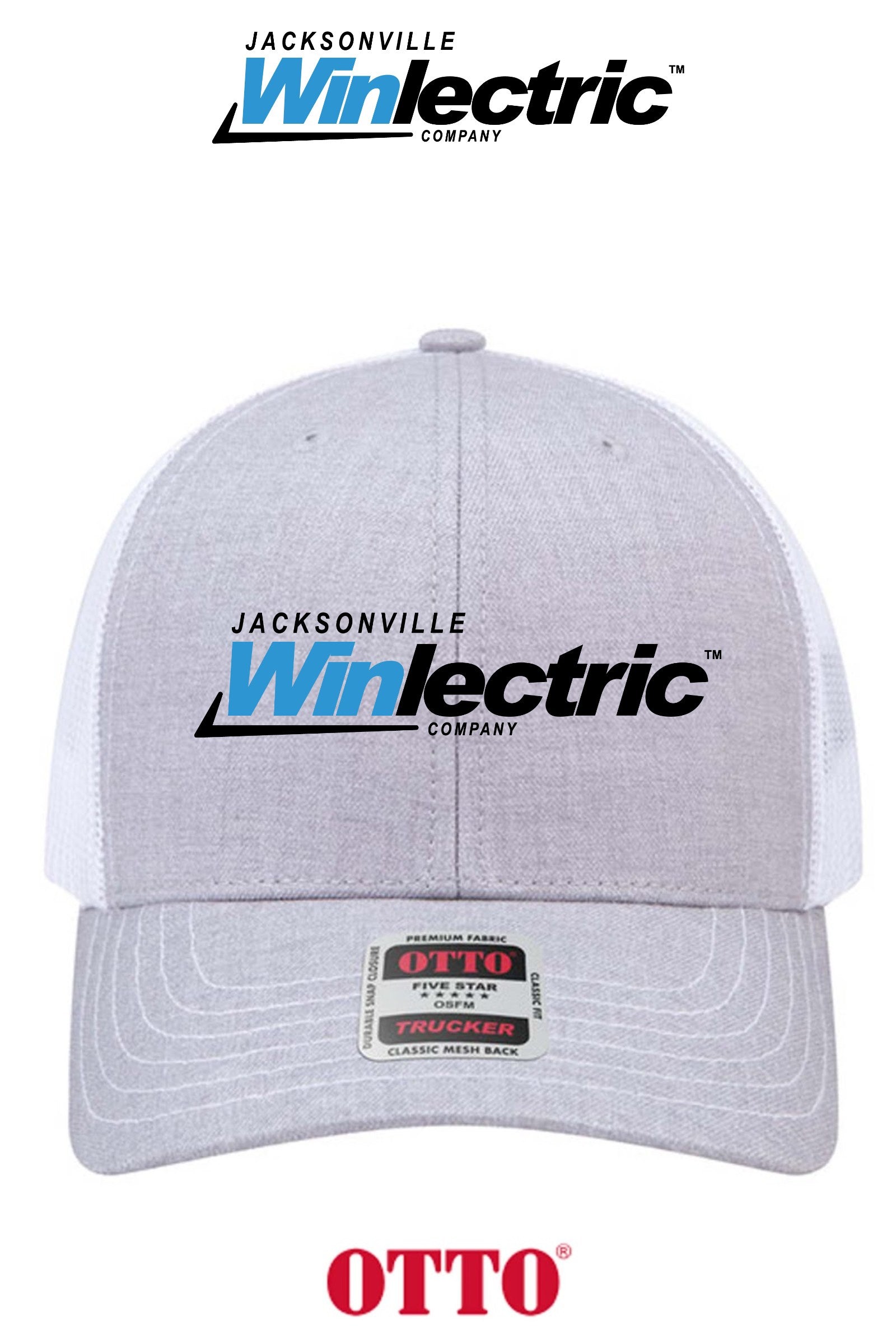 **BULK BUY SPECIAL** OTTO CAP® 6 Panel Mid Profile Mesh Back Trucker Hat - Jacksonville Winlectric