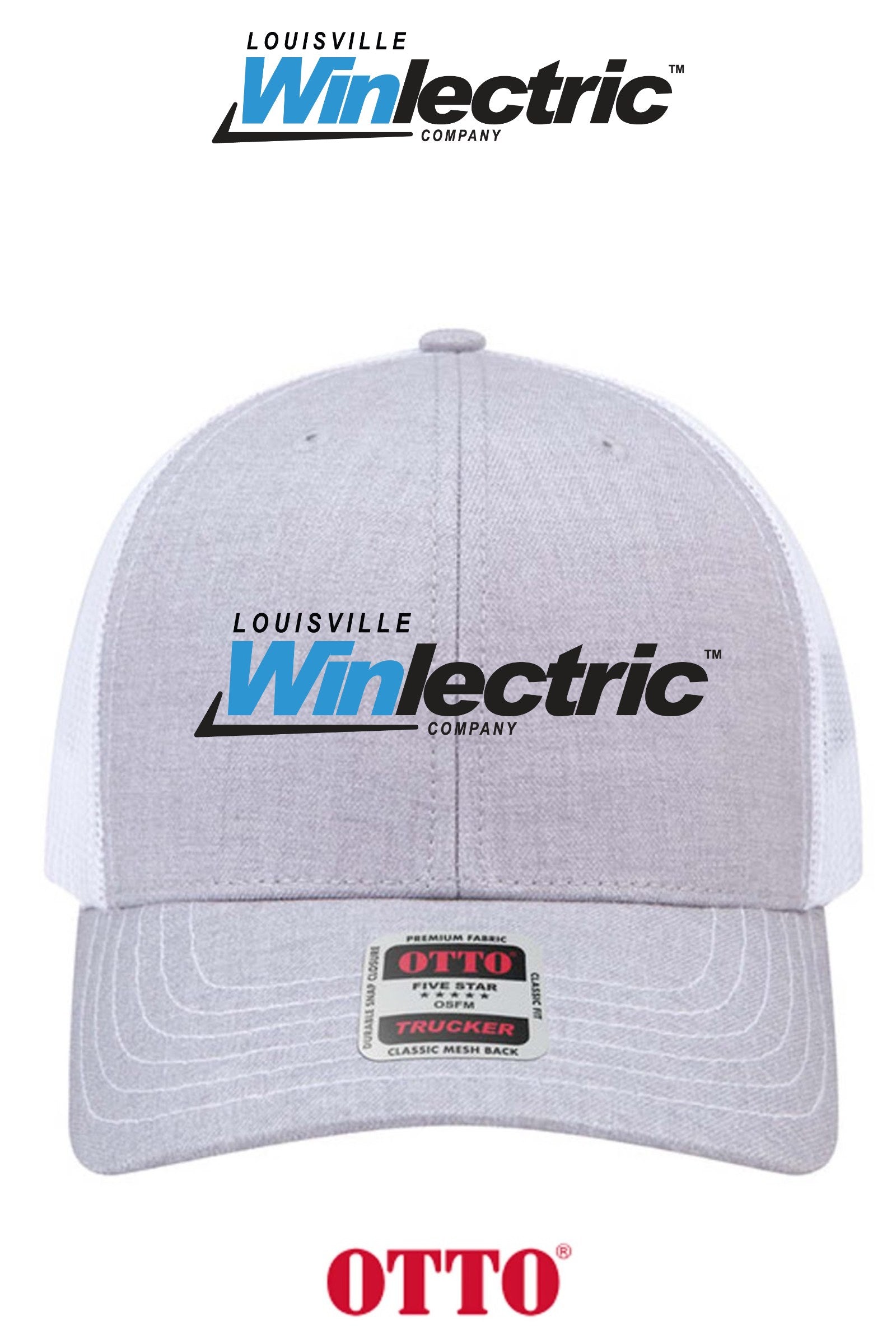 **BULK BUY SPECIAL** OTTO CAP® 6 Panel Mid Profile Mesh Back Trucker Hat - Louisville Winlectric