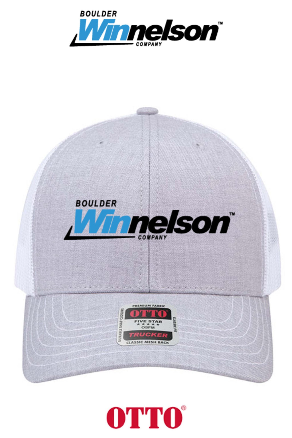**BULK BUY SPECIAL** OTTO CAP® 6 Panel Mid Profile Mesh Back Trucker Hat - Boulder Winnelson