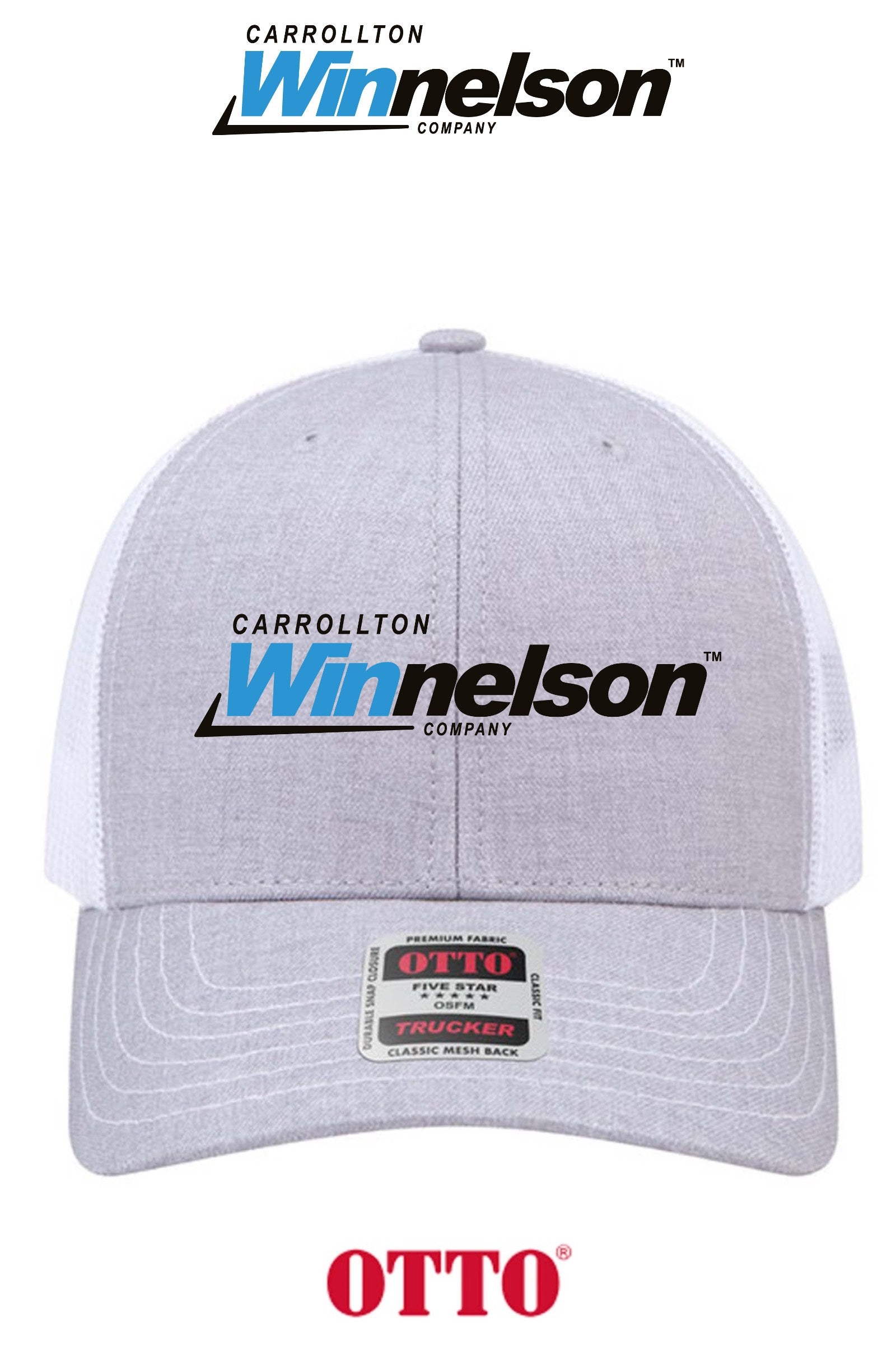**BULK BUY SPECIAL** OTTO CAP® 6 Panel Mid Profile Mesh Back Trucker Hat - Carrollton Winnelson