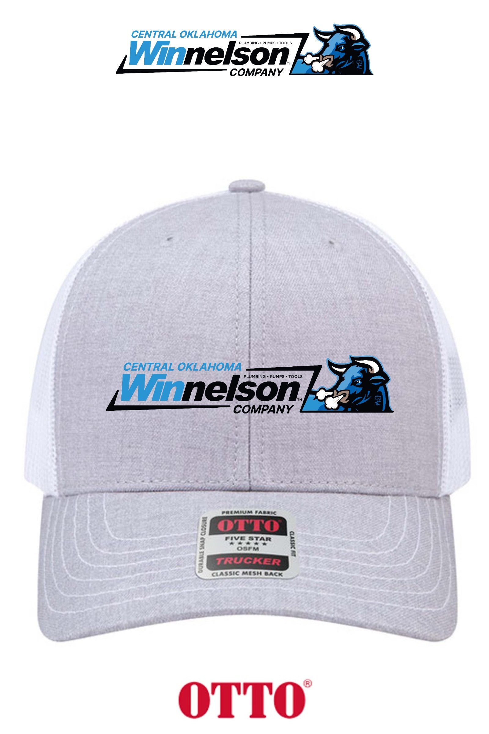 **BULK BUY SPECIAL** OTTO CAP® 6 Panel Mid Profile Mesh Back Trucker Hat - Winnelson Central Oklahoma