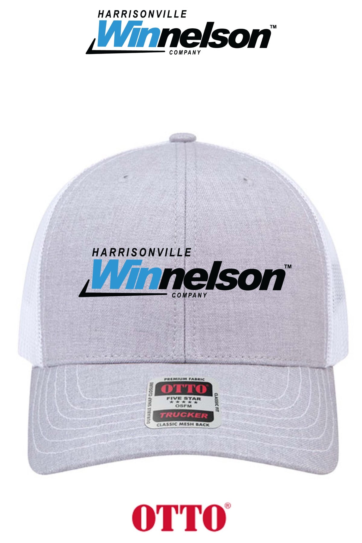 **BULK BUY SPECIAL** OTTO CAP® 6 Panel Mid Profile Mesh Back Trucker Hat - Harrisonville Winnelson