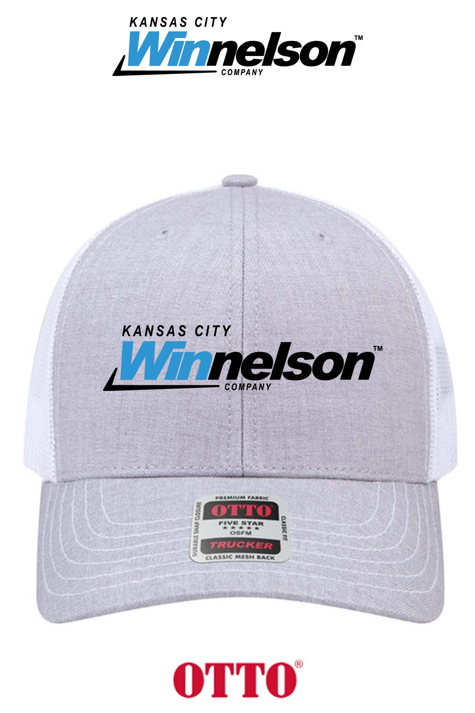 **BULK BUY SPECIAL** OTTO CAP® 6 Panel Mid Profile Mesh Back Trucker Hat - Kansas City Winnelson