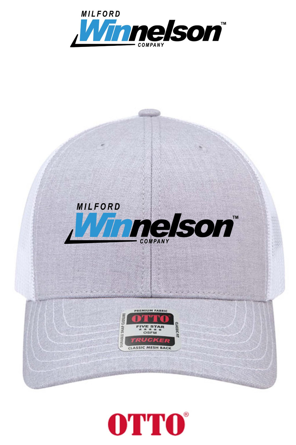 **BULK BUY SPECIAL** OTTO CAP® 6 Panel Mid Profile Mesh Back Trucker Hat - Milford Winnelson