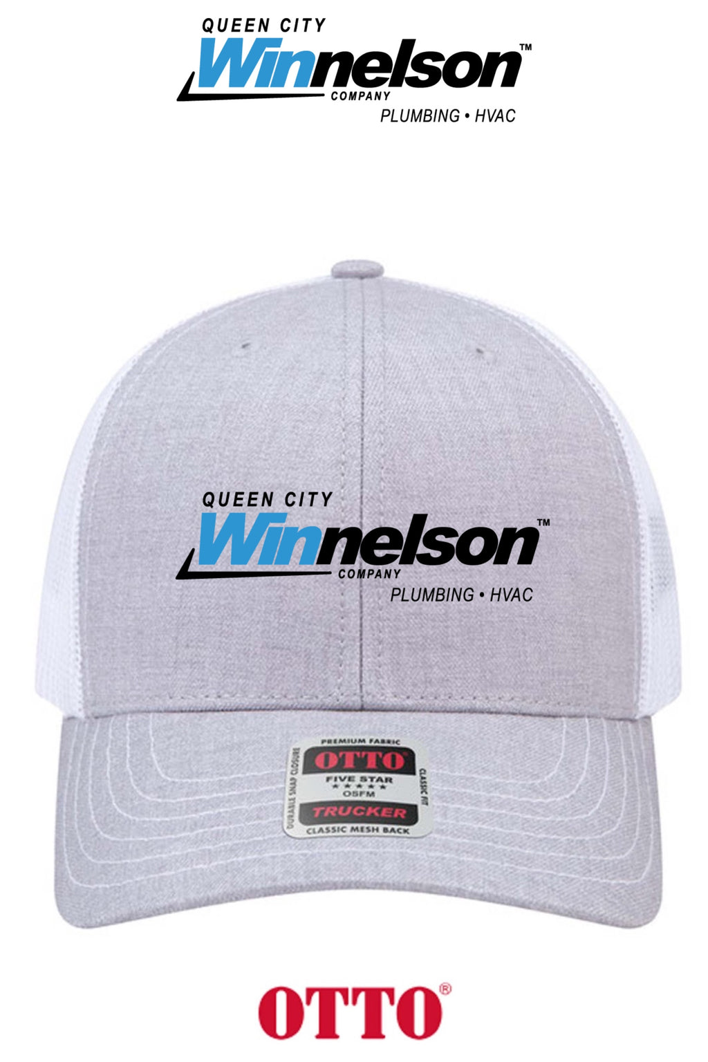 **BULK BUY SPECIAL** OTTO CAP® 6 Panel Mid Profile Mesh Back Trucker Hat - Queen City Winnelson