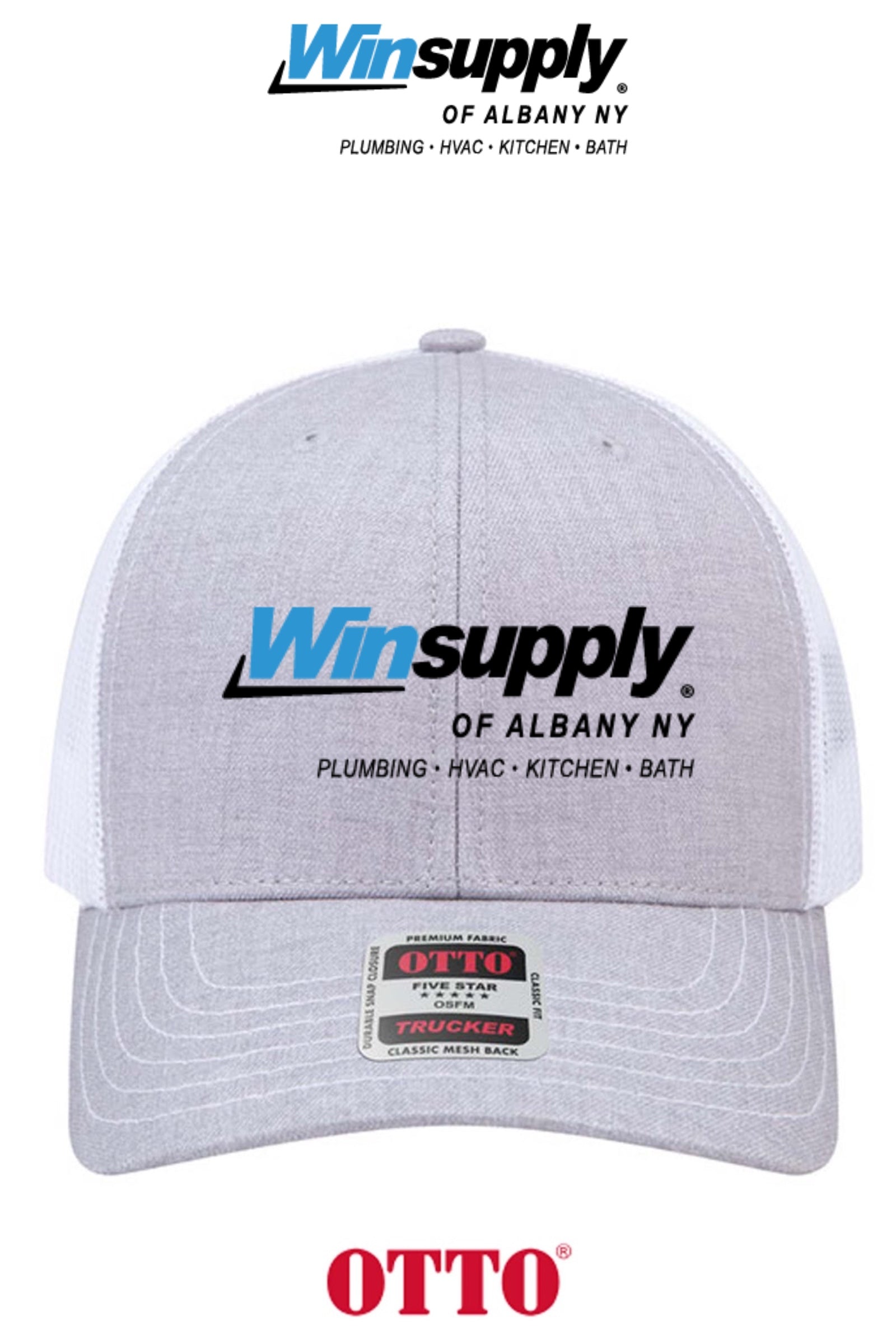 **BULK BUY SPECIAL** OTTO CAP® 6 Panel Mid Profile Mesh Back Trucker Hat - Winsupply of Albany NY