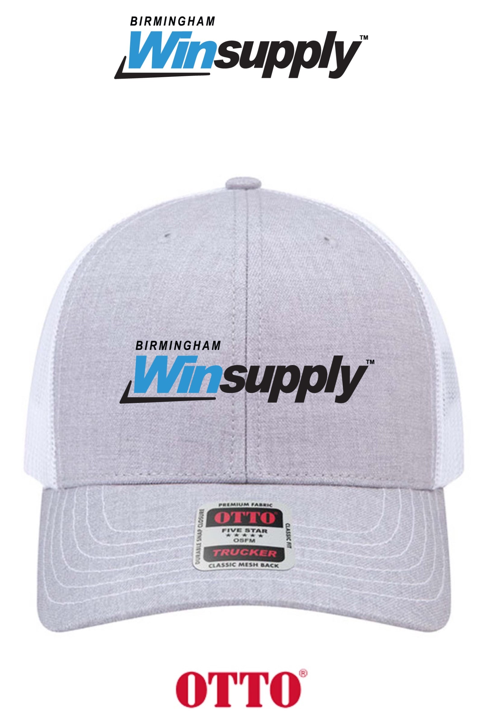 **BULK BUY SPECIAL** OTTO CAP® 6 Panel Mid Profile Mesh Back Trucker Hat - Birmingham Winsupply