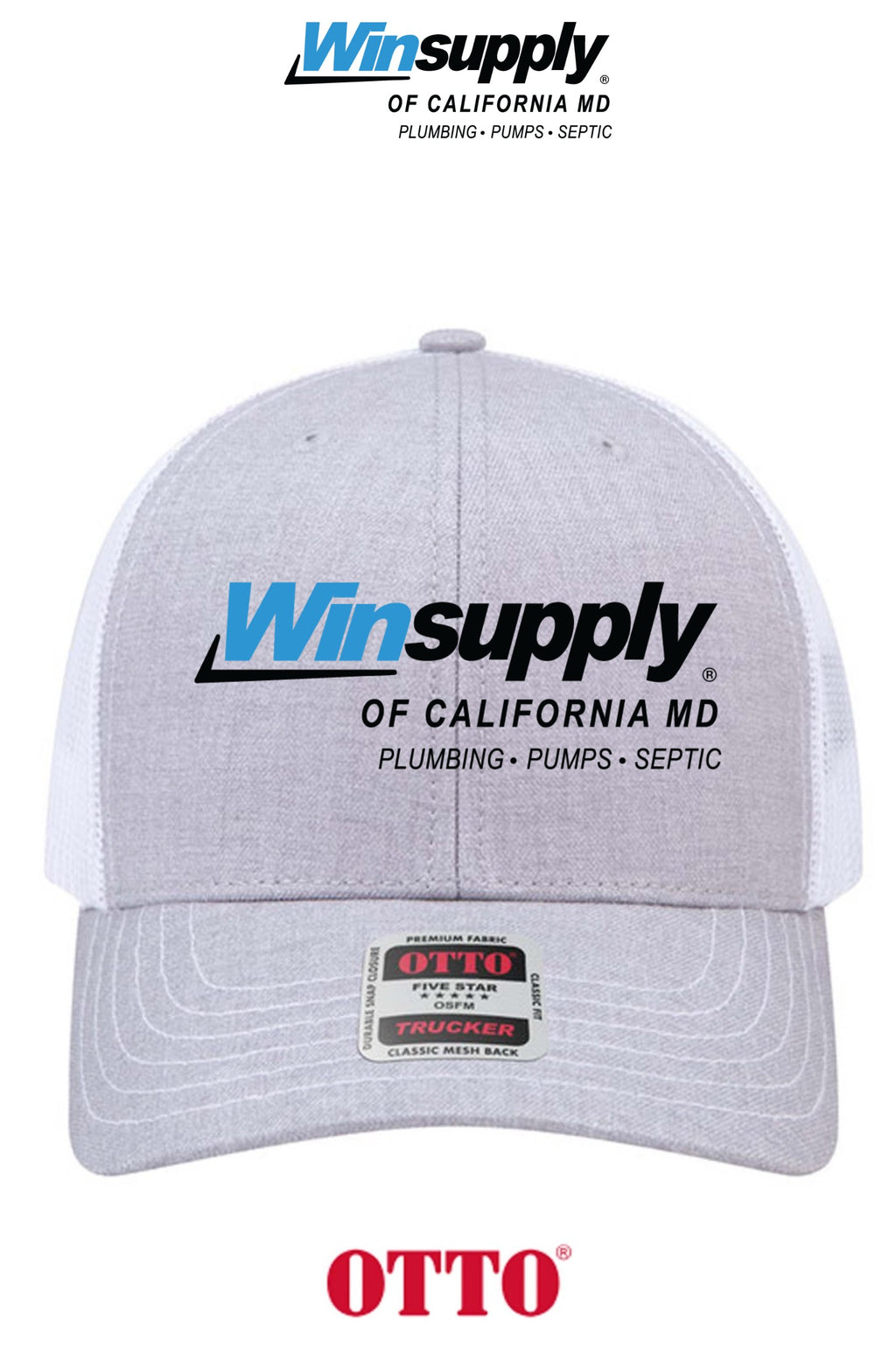 **BULK BUY SPECIAL** OTTO CAP® 6 Panel Mid Profile Mesh Back Trucker Hat - Winsupply California MD Co.