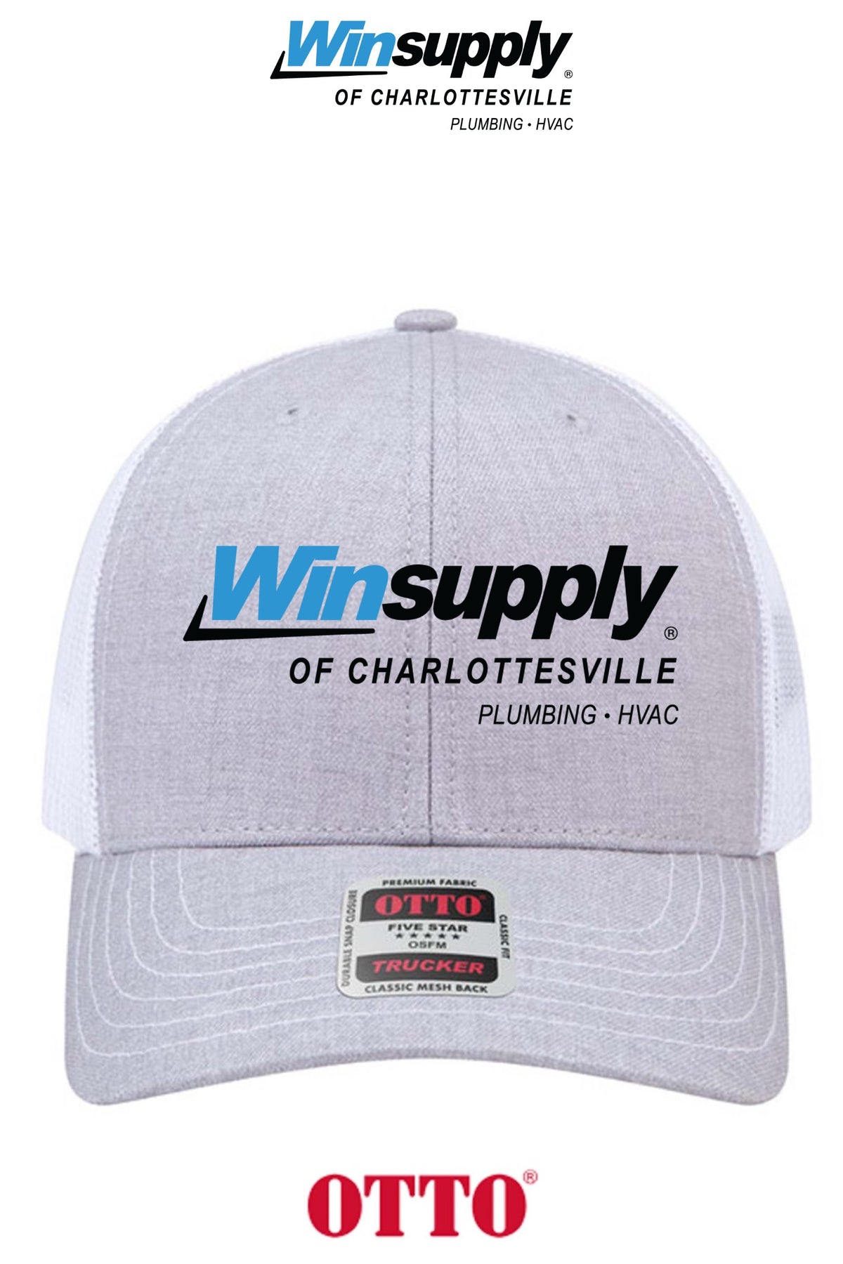 **BULK BUY SPECIAL** OTTO CAP® 6 Panel Mid Profile Mesh Back Trucker Hat - Winsupply Of Charlottesville