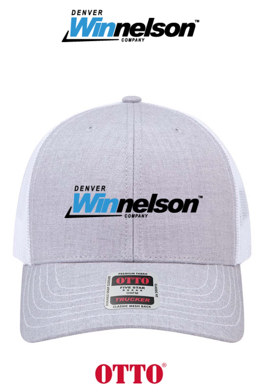 **BULK BUY SPECIAL** OTTO CAP® 6 Panel Mid Profile Mesh Back Trucker Hat - Denver Winnelson