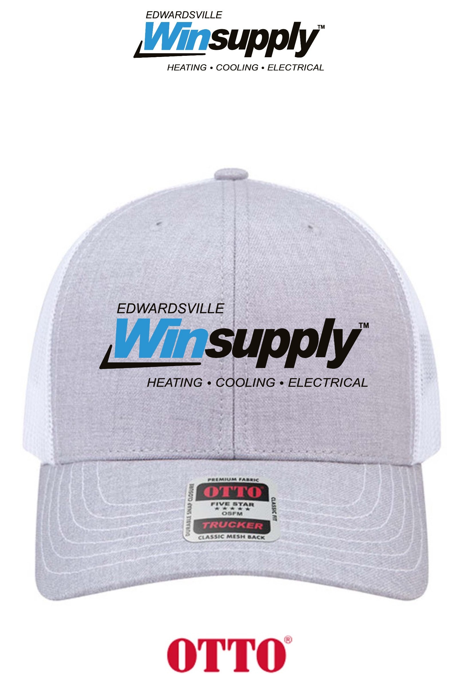 **BULK BUY SPECIAL** OTTO CAP® 6 Panel Mid Profile Mesh Back Trucker Hat - Edwardsville Winsupply