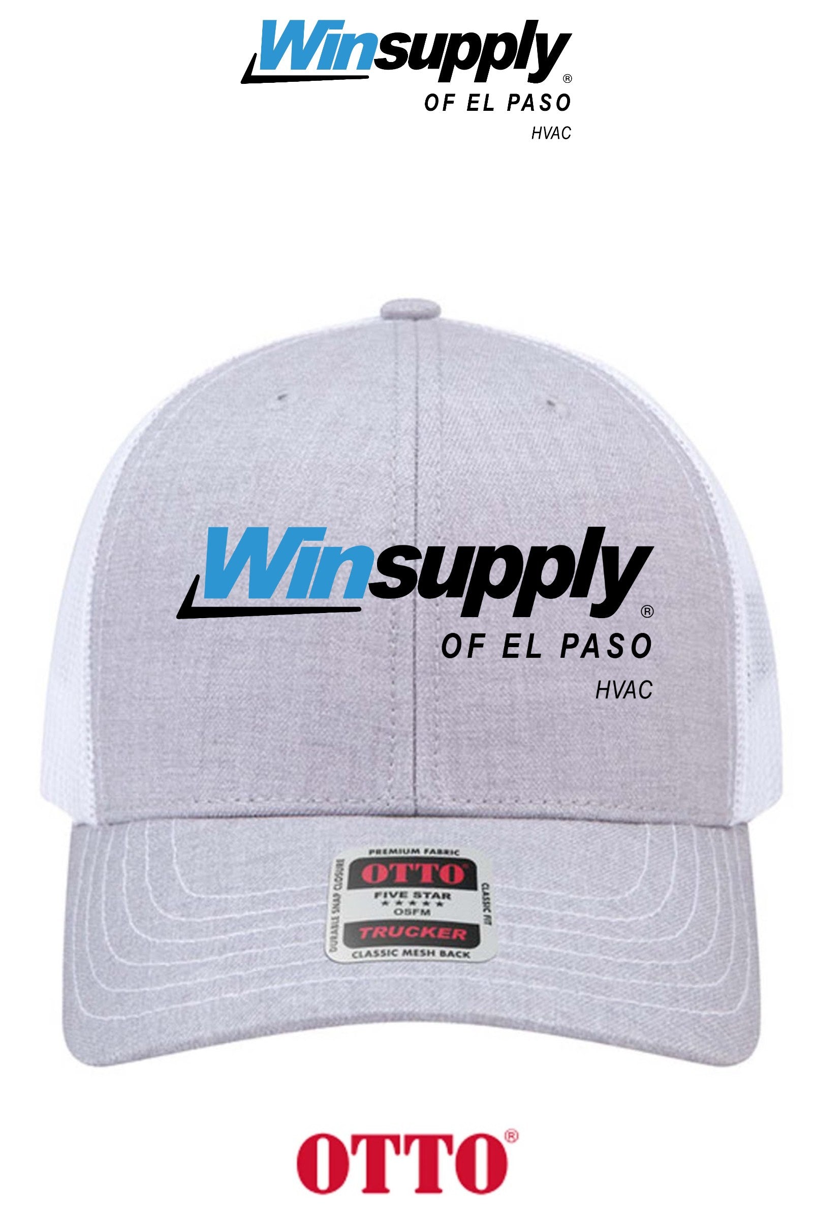 **BULK BUY SPECIAL** OTTO CAP® 6 Panel Mid Profile Mesh Back Trucker Hat - Winsupply of El Paso