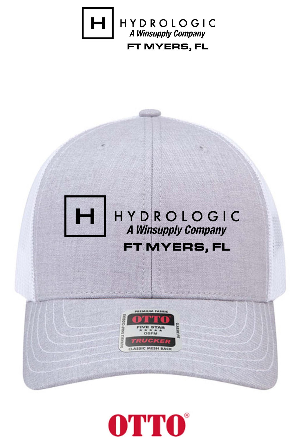**BULK BUY SPECIAL** OTTO CAP® 6 Panel Mid Profile Mesh Back Trucker Hat - Winsupply Ft Myers FL Co.