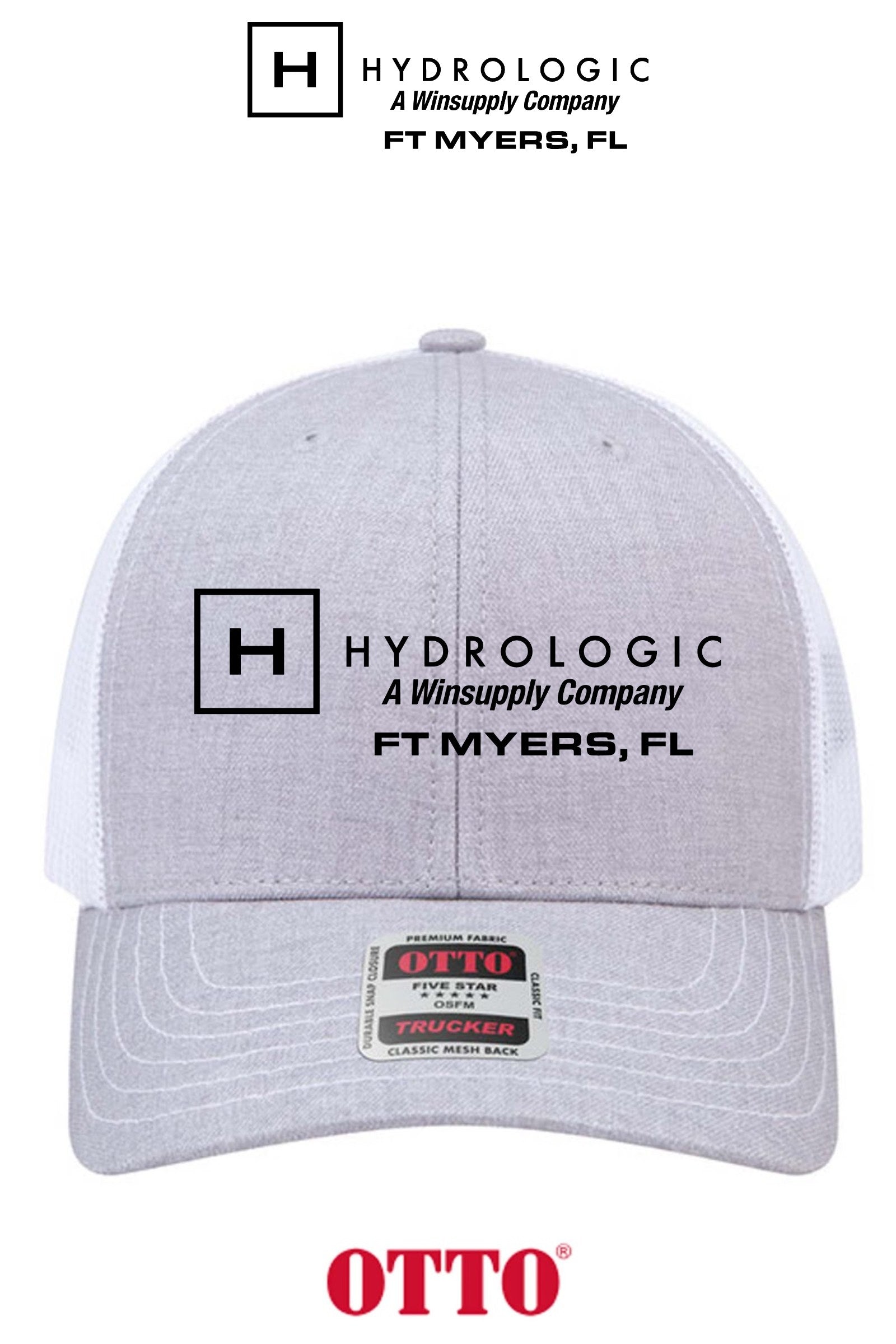 **BULK BUY SPECIAL** OTTO CAP® 6 Panel Mid Profile Mesh Back Trucker Hat - Winsupply Ft Myers FL Co.