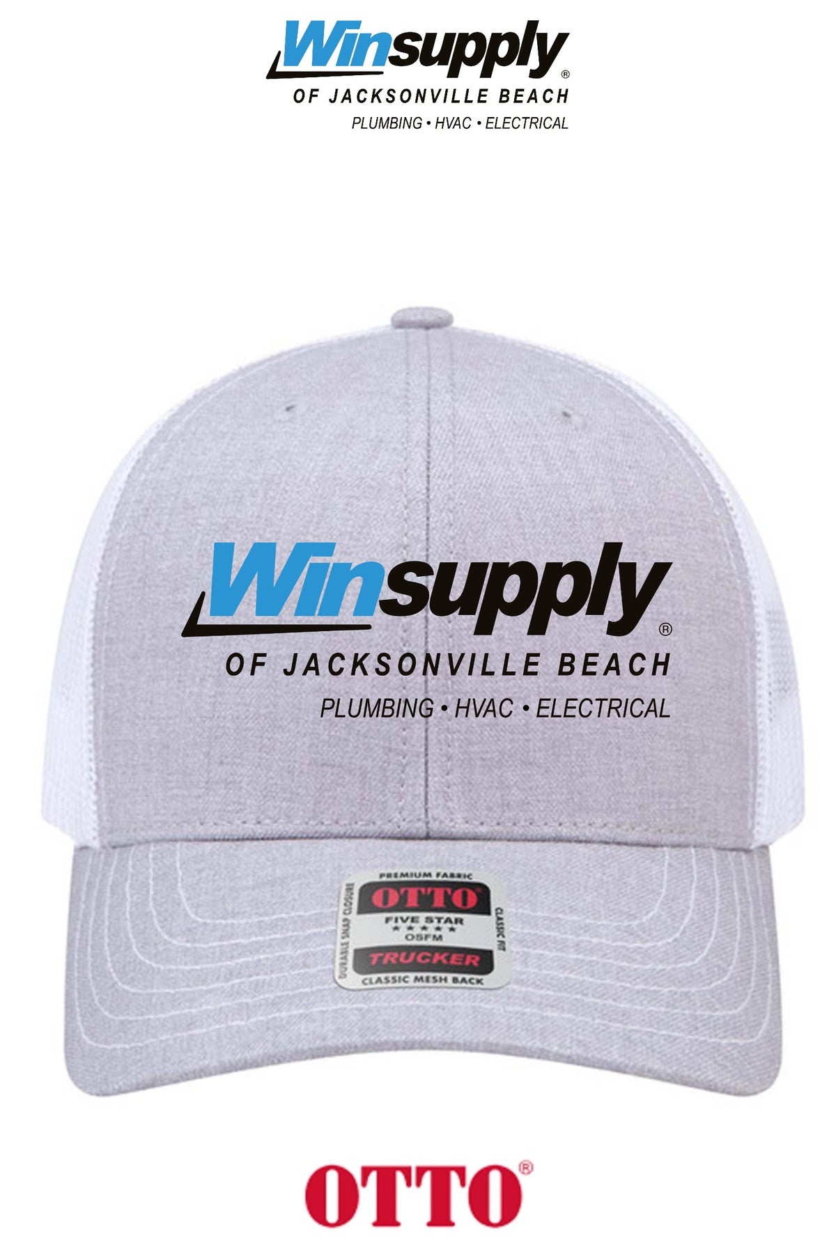 **BULK BUY SPECIAL** OTTO CAP® 6 Panel Mid Profile Mesh Back Trucker Hat - Winsupply Jacksonville Beach