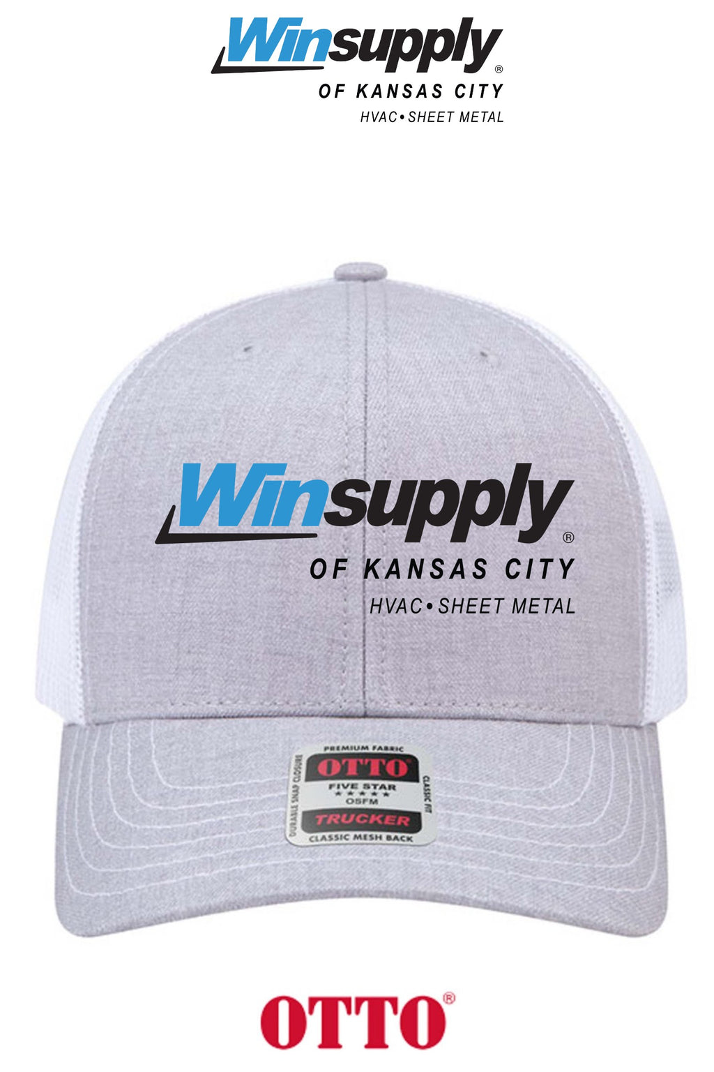 **BULK BUY SPECIAL** OTTO CAP® 6 Panel Mid Profile Mesh Back Trucker Hat - Winsupply of Kansas City