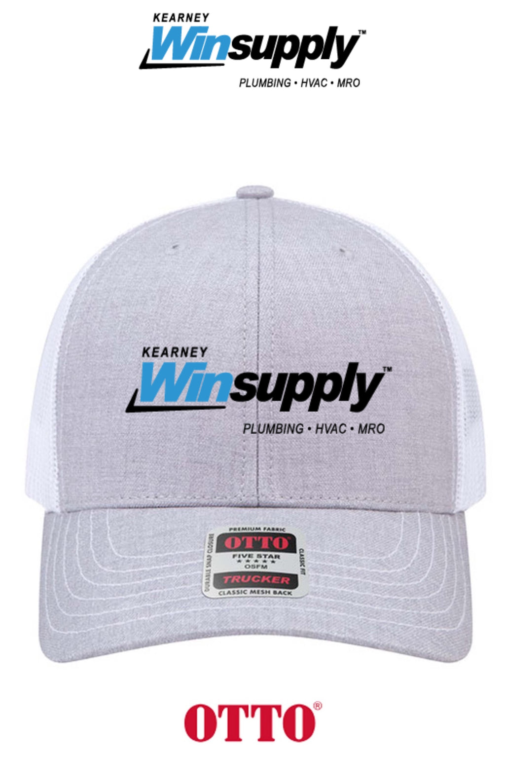 **BULK BUY SPECIAL** OTTO CAP® 6 Panel Mid Profile Mesh Back Trucker Hat - Kearney Winsupply