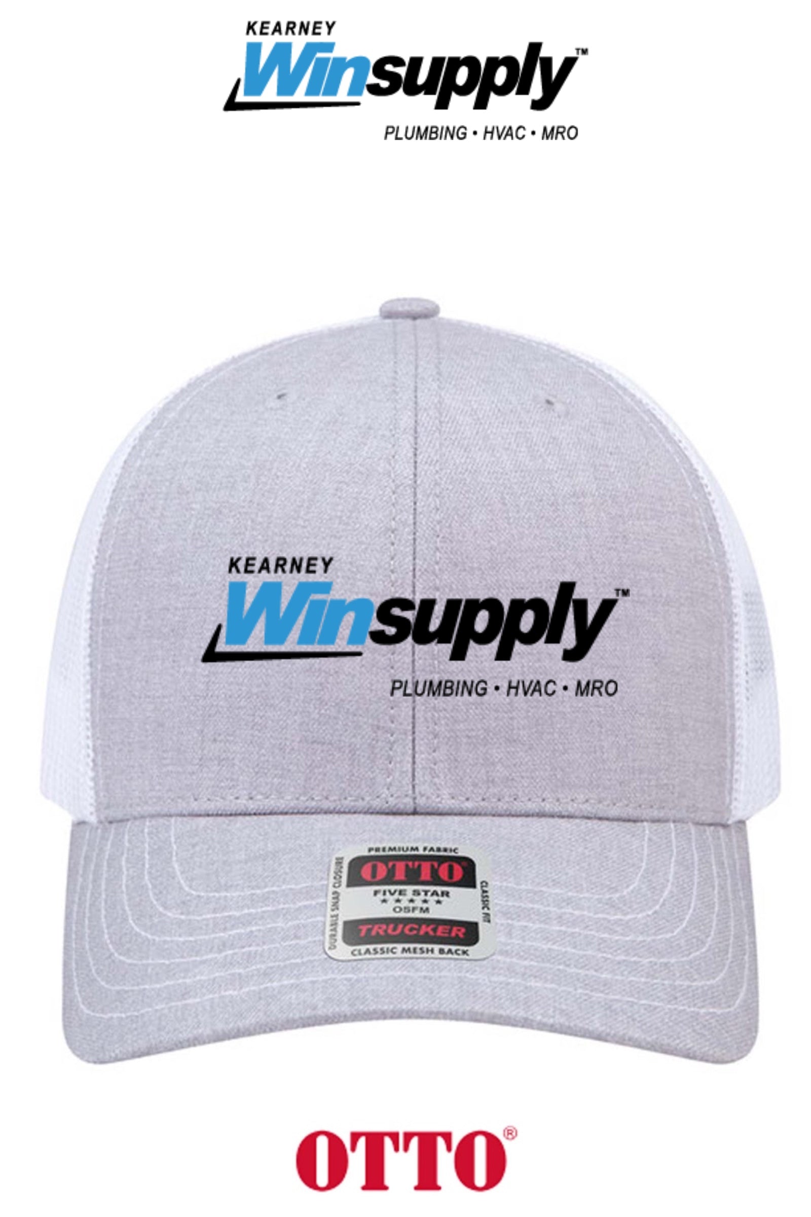 **BULK BUY SPECIAL** OTTO CAP® 6 Panel Mid Profile Mesh Back Trucker Hat - Kearney Winsupply