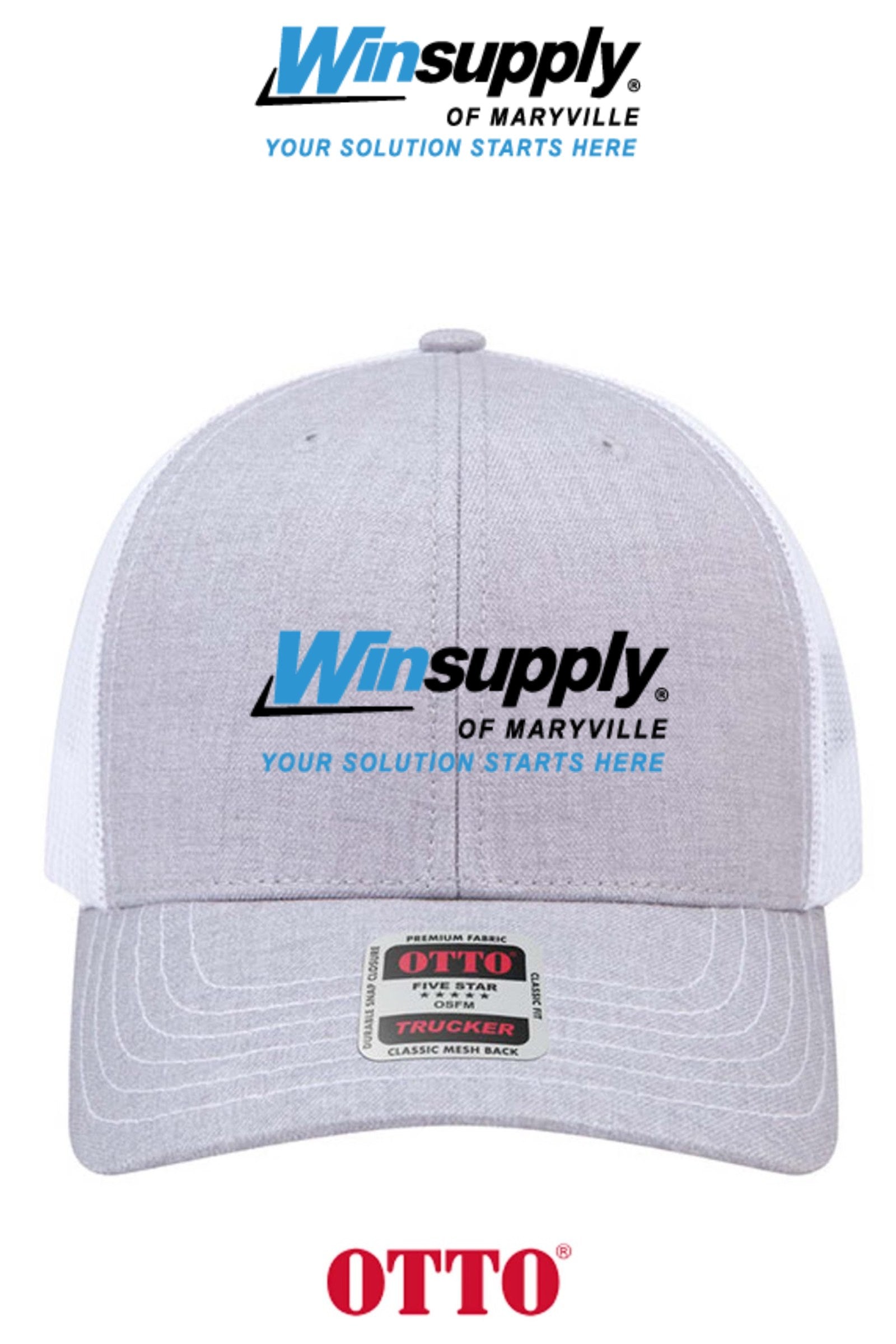 **BULK BUY SPECIAL** OTTO CAP® 6 Panel Mid Profile Mesh Back Trucker Hat - Winsupply of Maryville