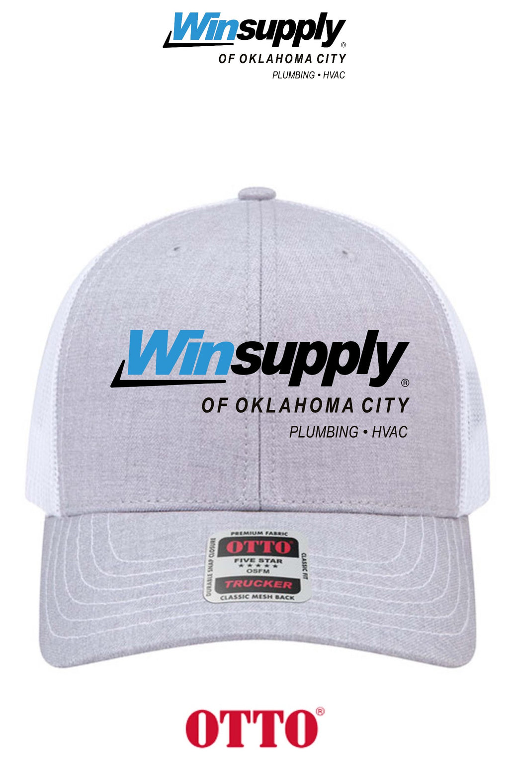 **BULK BUY SPECIAL** OTTO CAP® 6 Panel Mid Profile Mesh Back Trucker Hat - Winsupply of Oklahoma City
