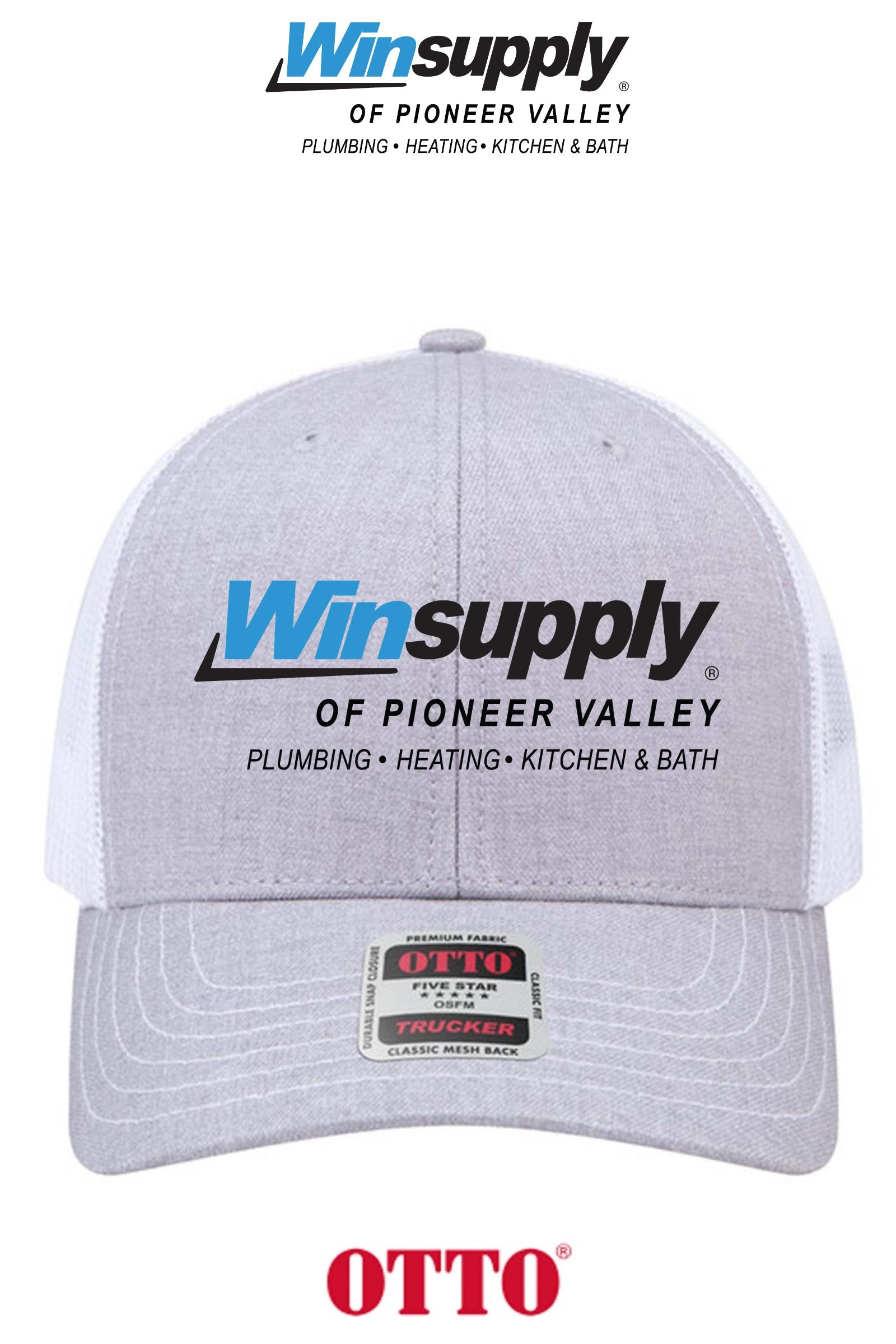 **BULK BUY SPECIAL** OTTO CAP® 6 Panel Mid Profile Mesh Back Trucker Hat - Winsupply of Pioneer Valley