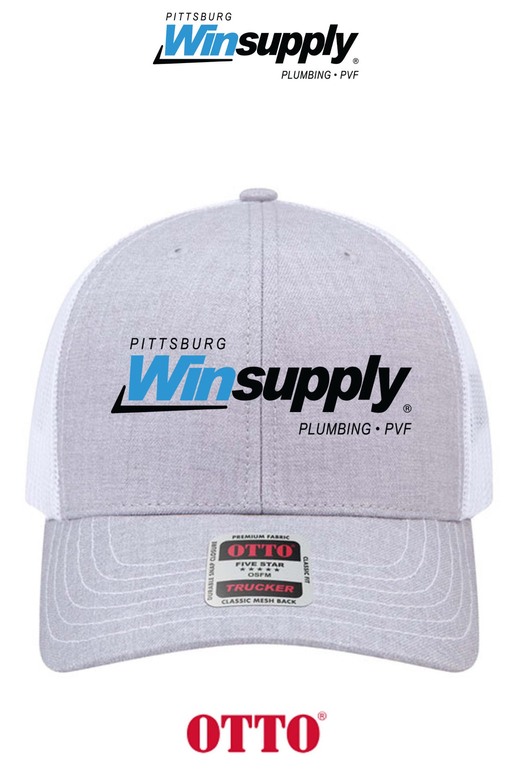 **BULK BUY SPECIAL** OTTO CAP® 6 Panel Mid Profile Mesh Back Trucker Hat - Pittsburg Winsupply