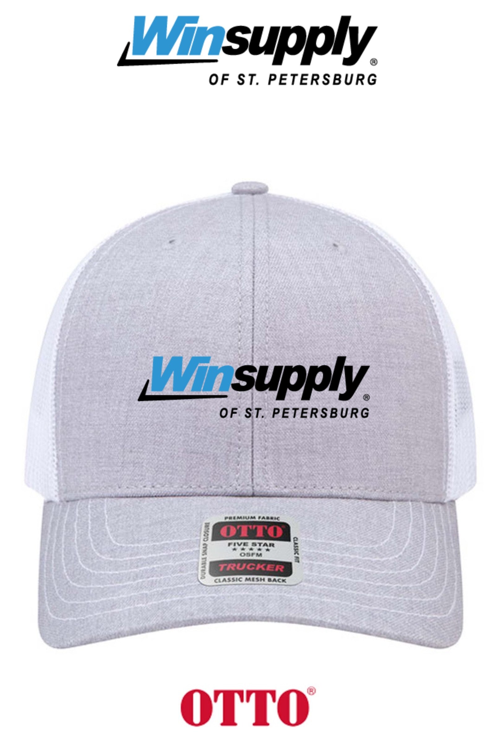 **BULK BUY SPECIAL** OTTO CAP® 6 Panel Mid Profile Mesh Back Trucker Hat - Winsupply of St. Petersburg