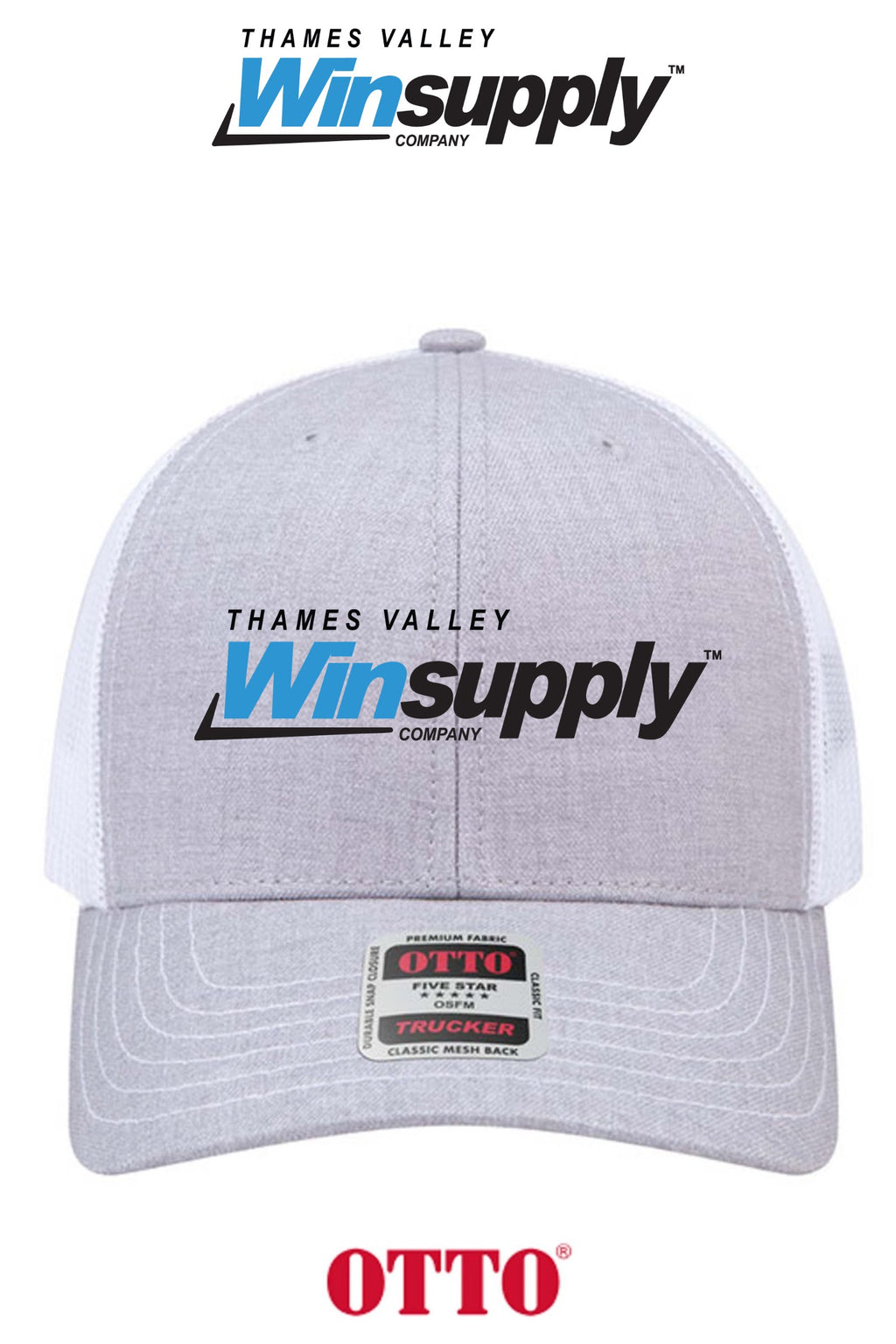 **BULK BUY SPECIAL** OTTO CAP® 6 Panel Mid Profile Mesh Back Trucker Hat - Thames Valley Winsupply