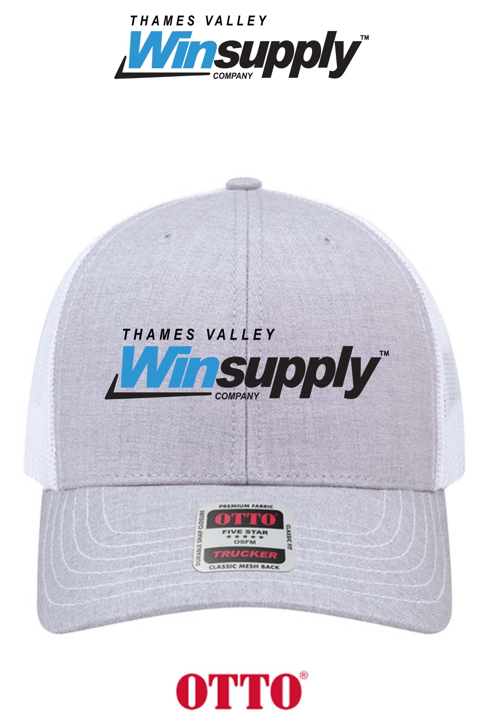 **BULK BUY SPECIAL** OTTO CAP® 6 Panel Mid Profile Mesh Back Trucker Hat - Thames Valley Winsupply