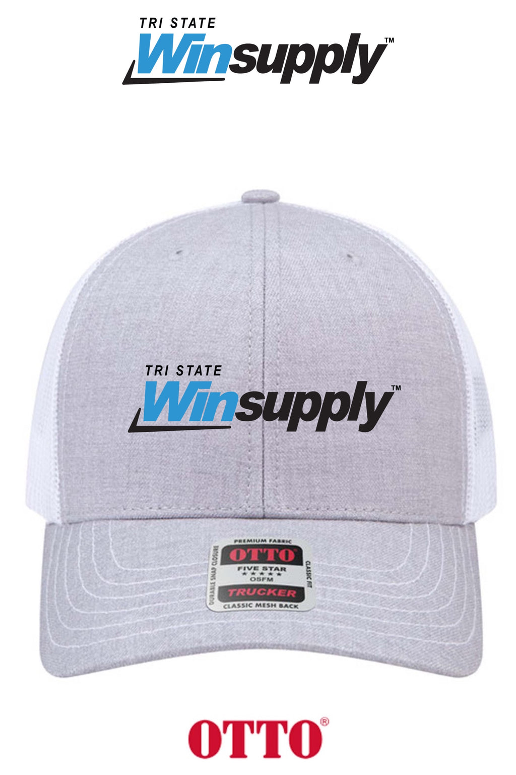 **BULK BUY SPECIAL** OTTO CAP® 6 Panel Mid Profile Mesh Back Trucker Hat - Tri-State Winsupply