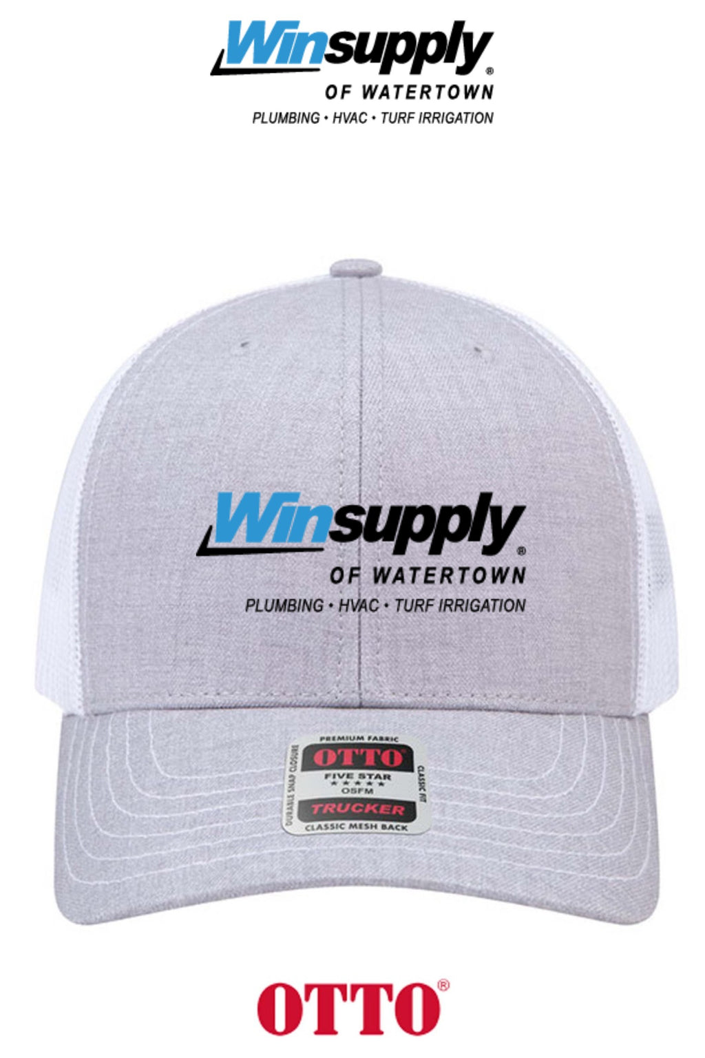 **BULK BUY SPECIAL** OTTO CAP® 6 Panel Mid Profile Mesh Back Trucker Hat - Winsupply of Watertown
