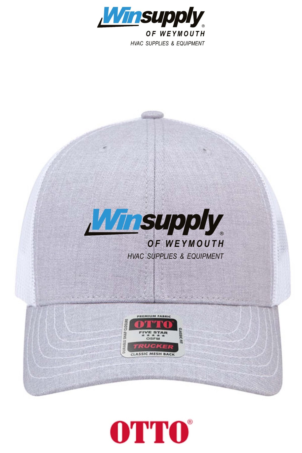 **BULK BUY SPECIAL** OTTO CAP® 6 Panel Mid Profile Mesh Back Trucker Hat - Winsupply of Weymouth