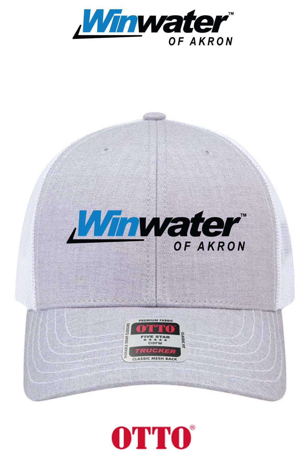 **BULK BUY SPECIAL** OTTO CAP® 6 Panel Mid Profile Mesh Back Trucker Hat - Winwater of Akron